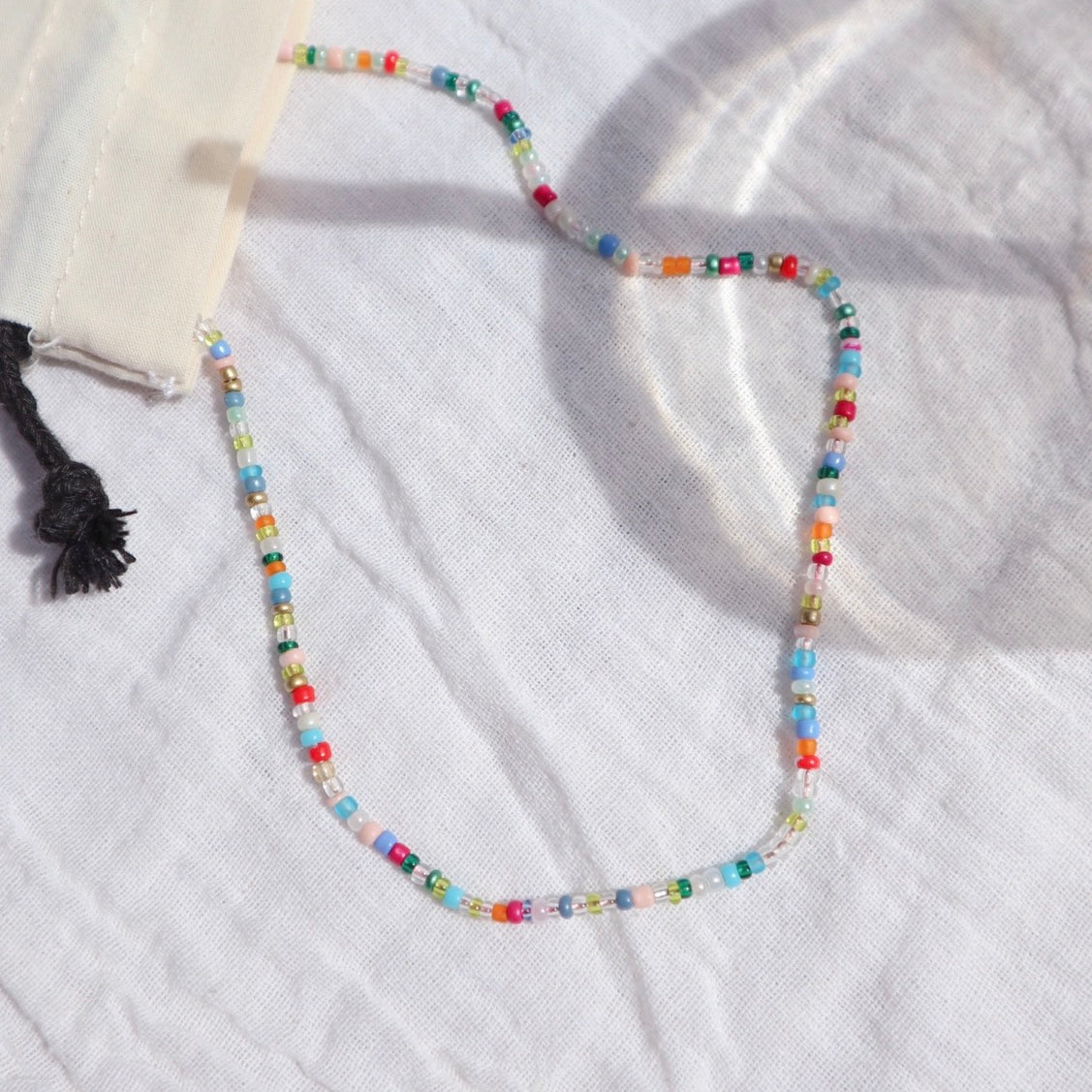Multi Color Summer Beaded Necklace image 0
