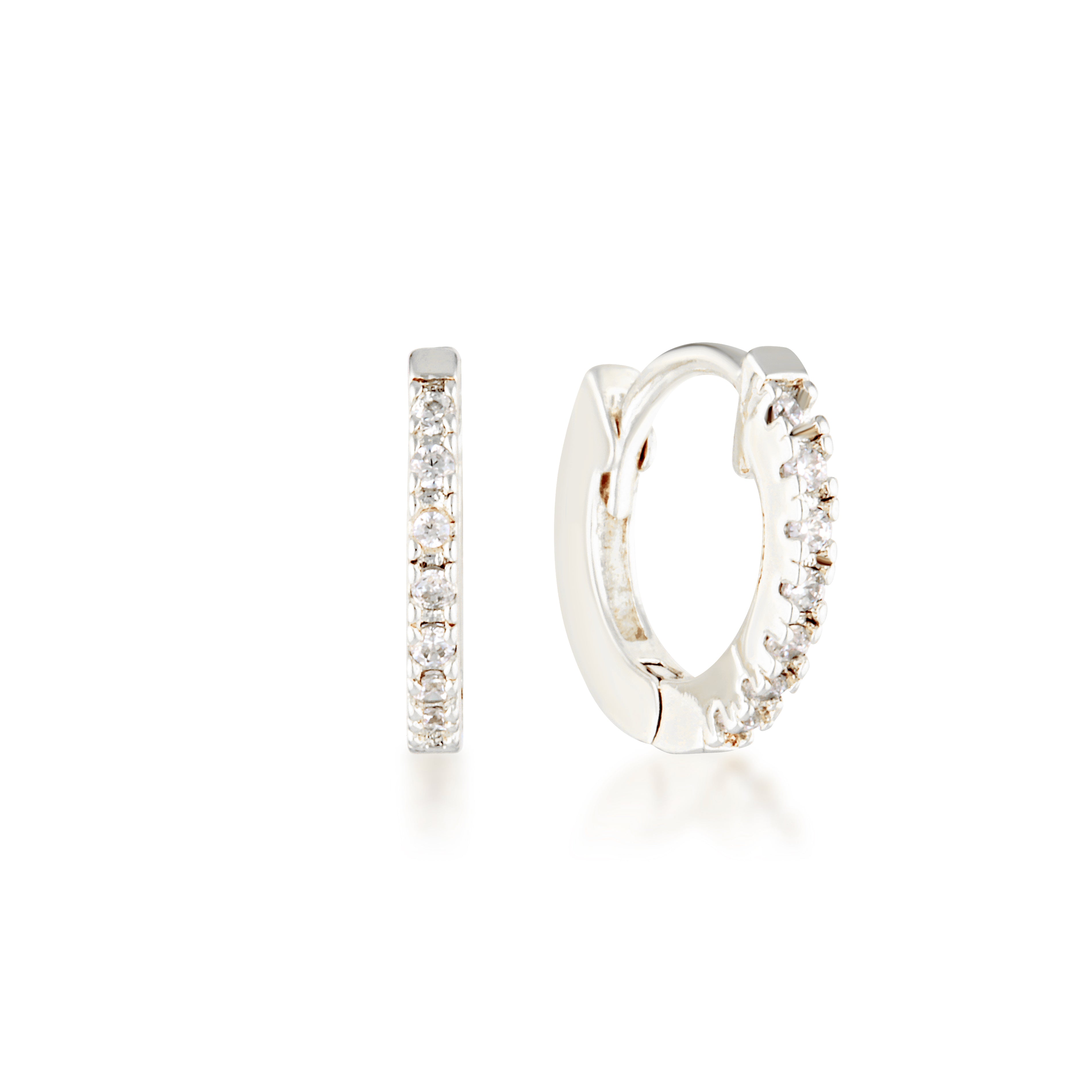 Cubic Huggie Earrings image 1