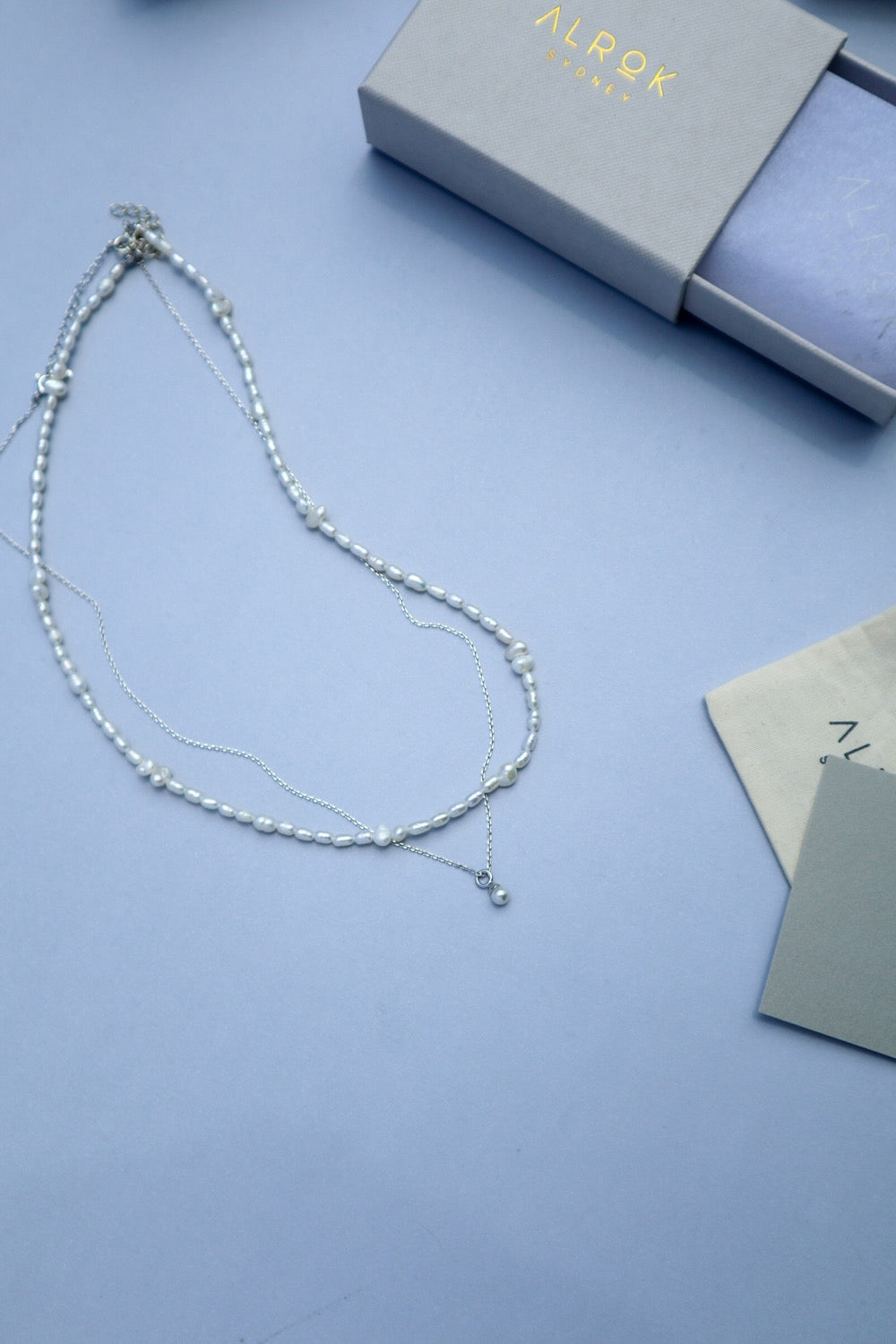 Cavier Pearl Gold Plated Silver Necklace image 3