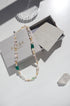 Green Onyx + Freshwater Pearl Beaded Silver Necklace image 2