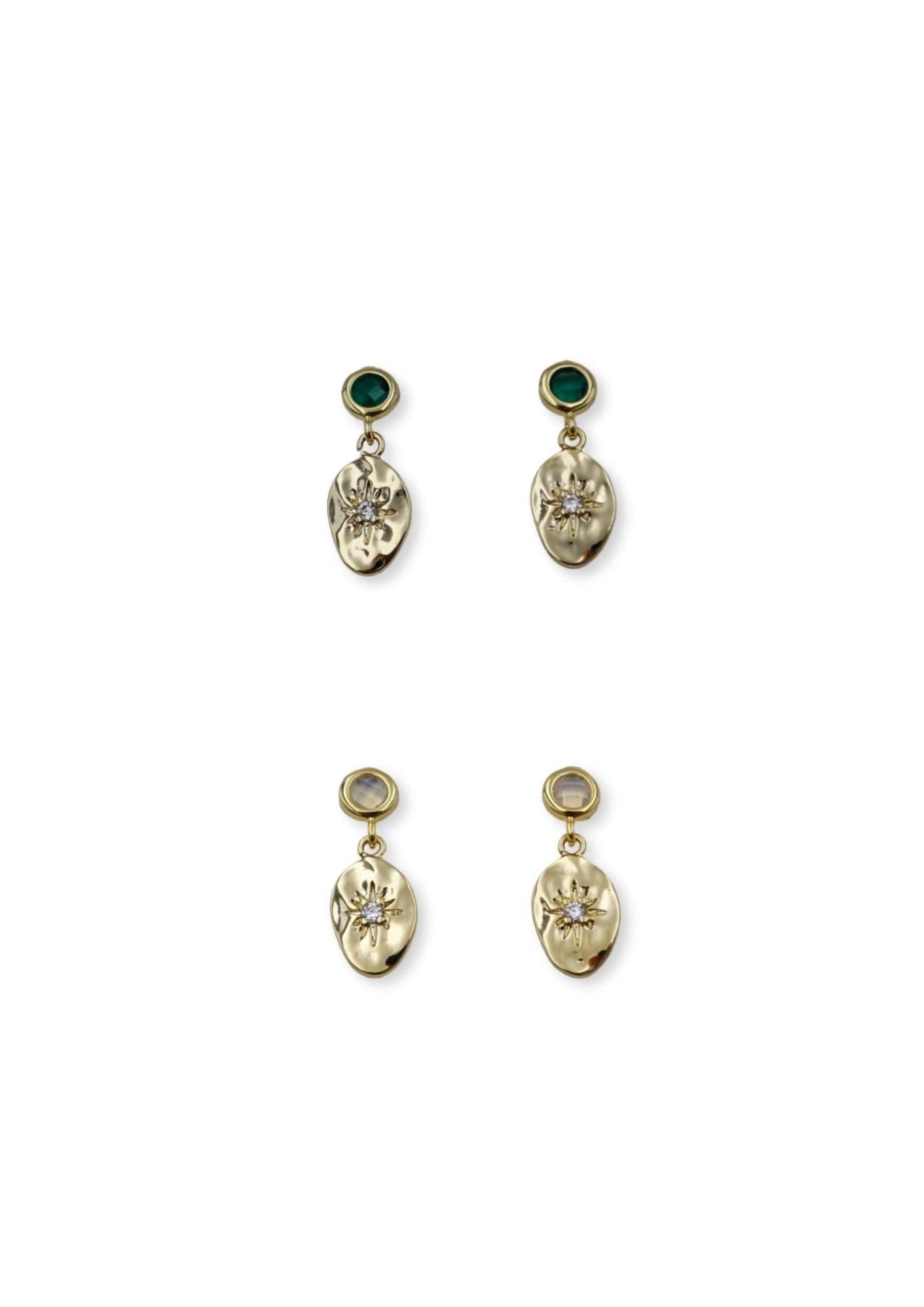 Green Star Stud Earrings image 0