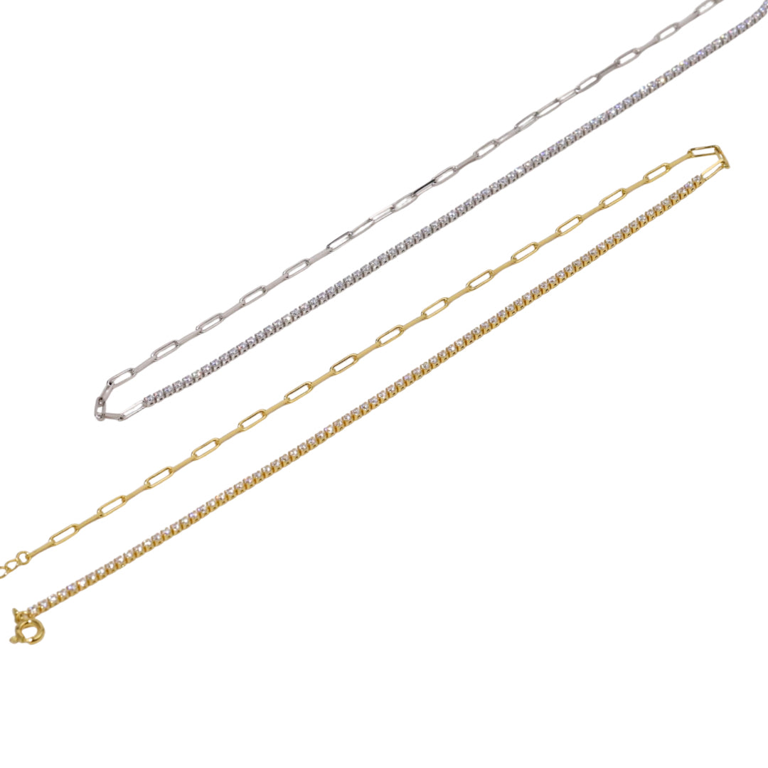 SBC006 Glow Tennis Link Wrap Bracelet / Choker image 0