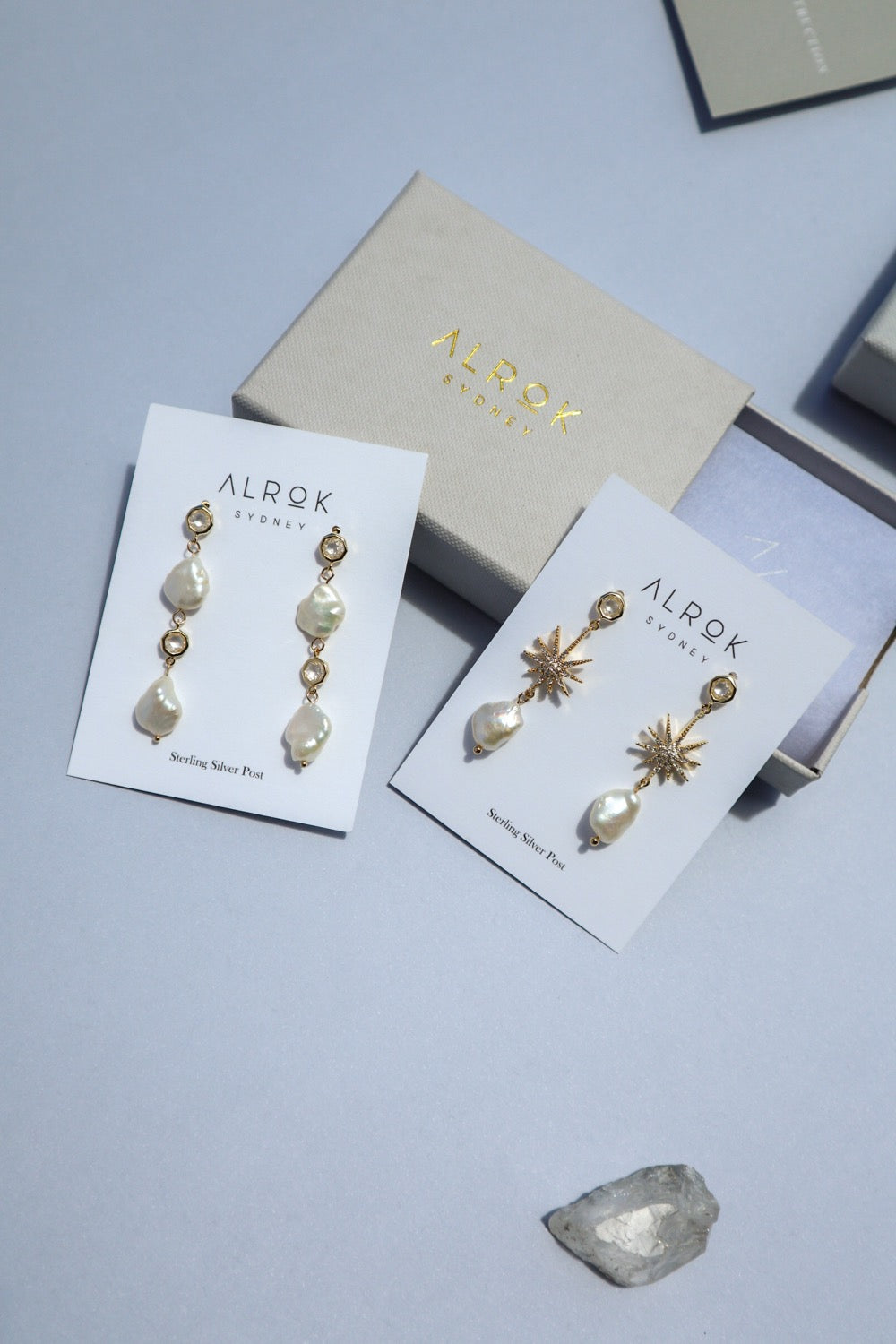 Mumm Crystal + Pearl Drop Earrings   image 6