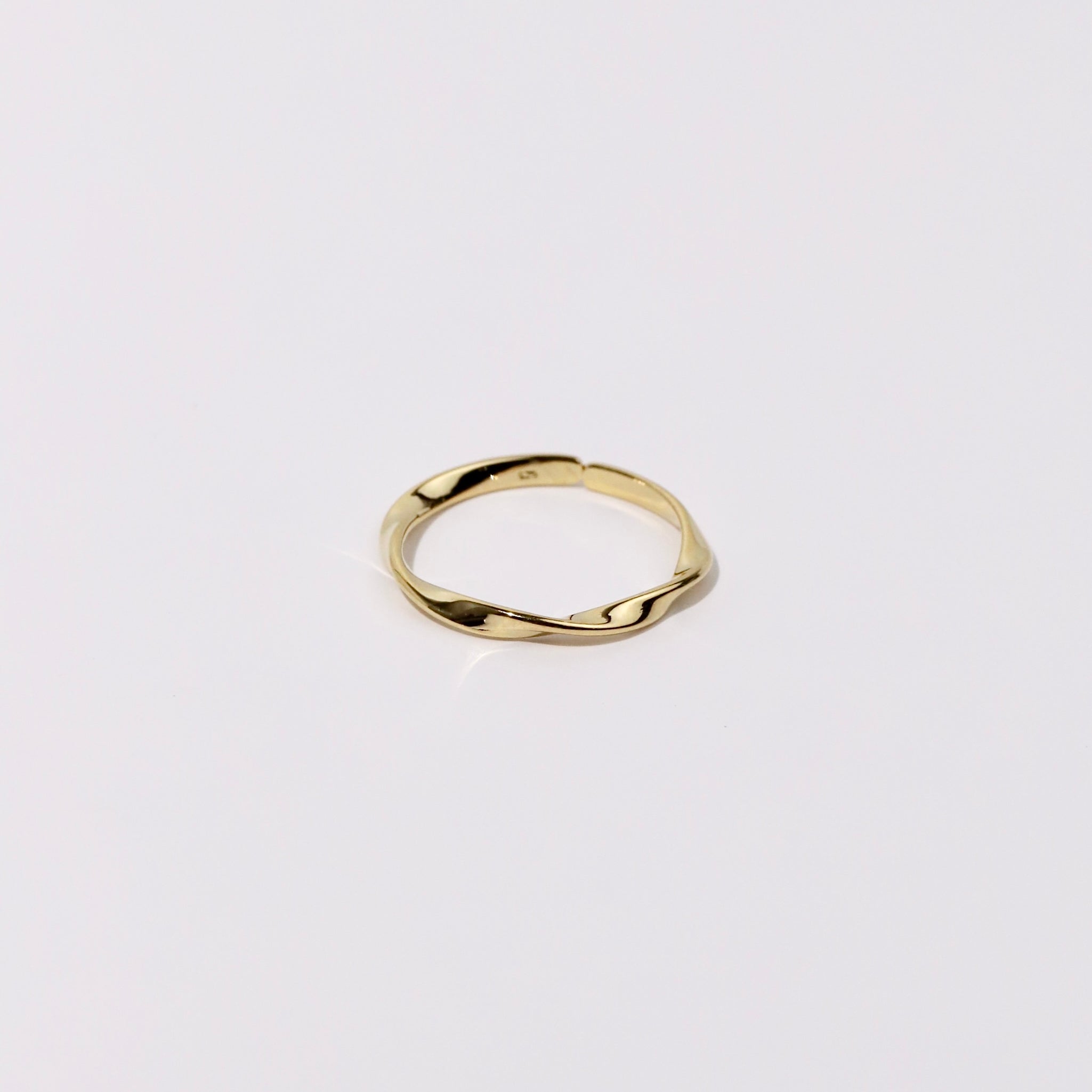 SRR002 Adjustable Twisted Silver Ring  image 1