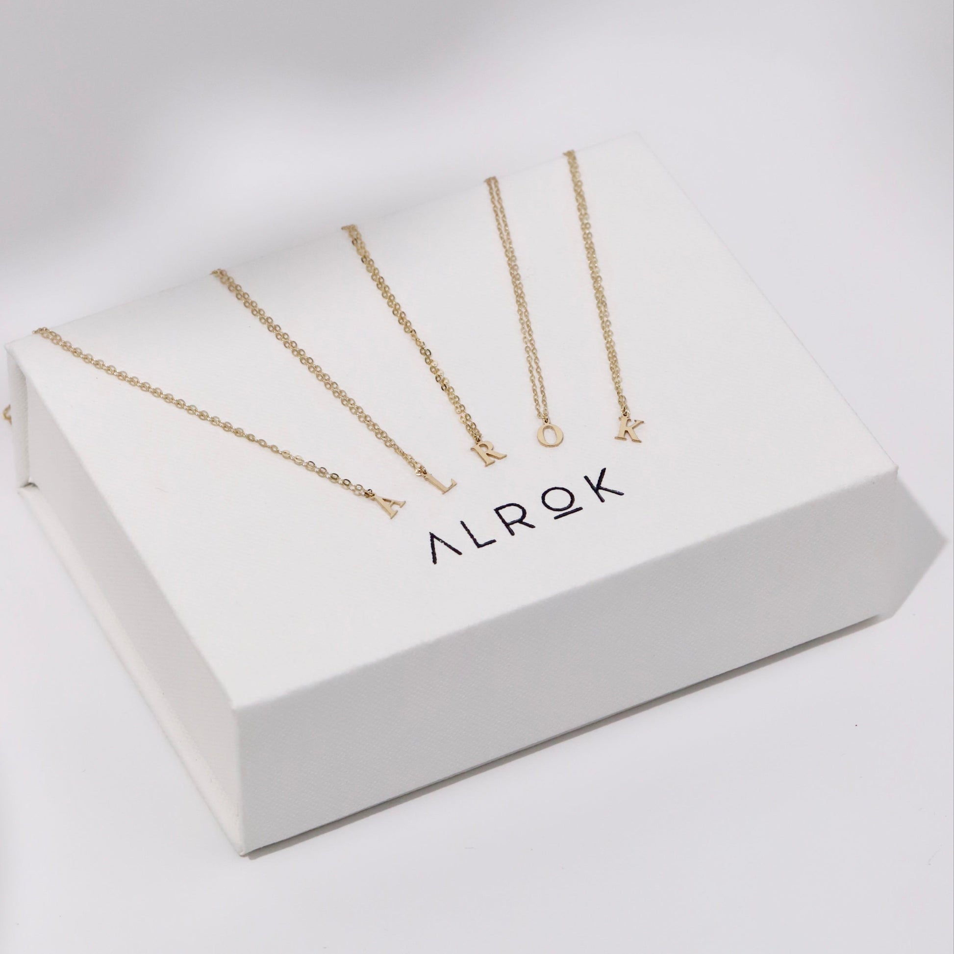 14K Gold Initial Necklace image 1