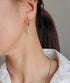 Flow Stone Drop Hoop Earrings image 1
