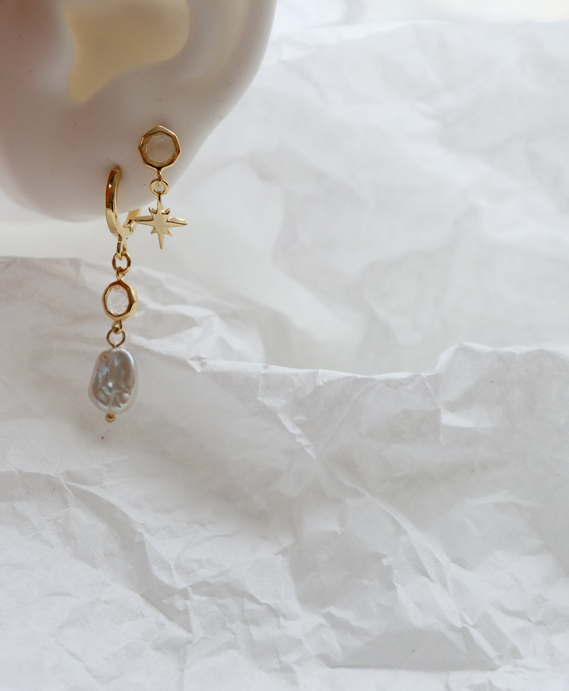 Shine Crystal Huggie Earrings image 4