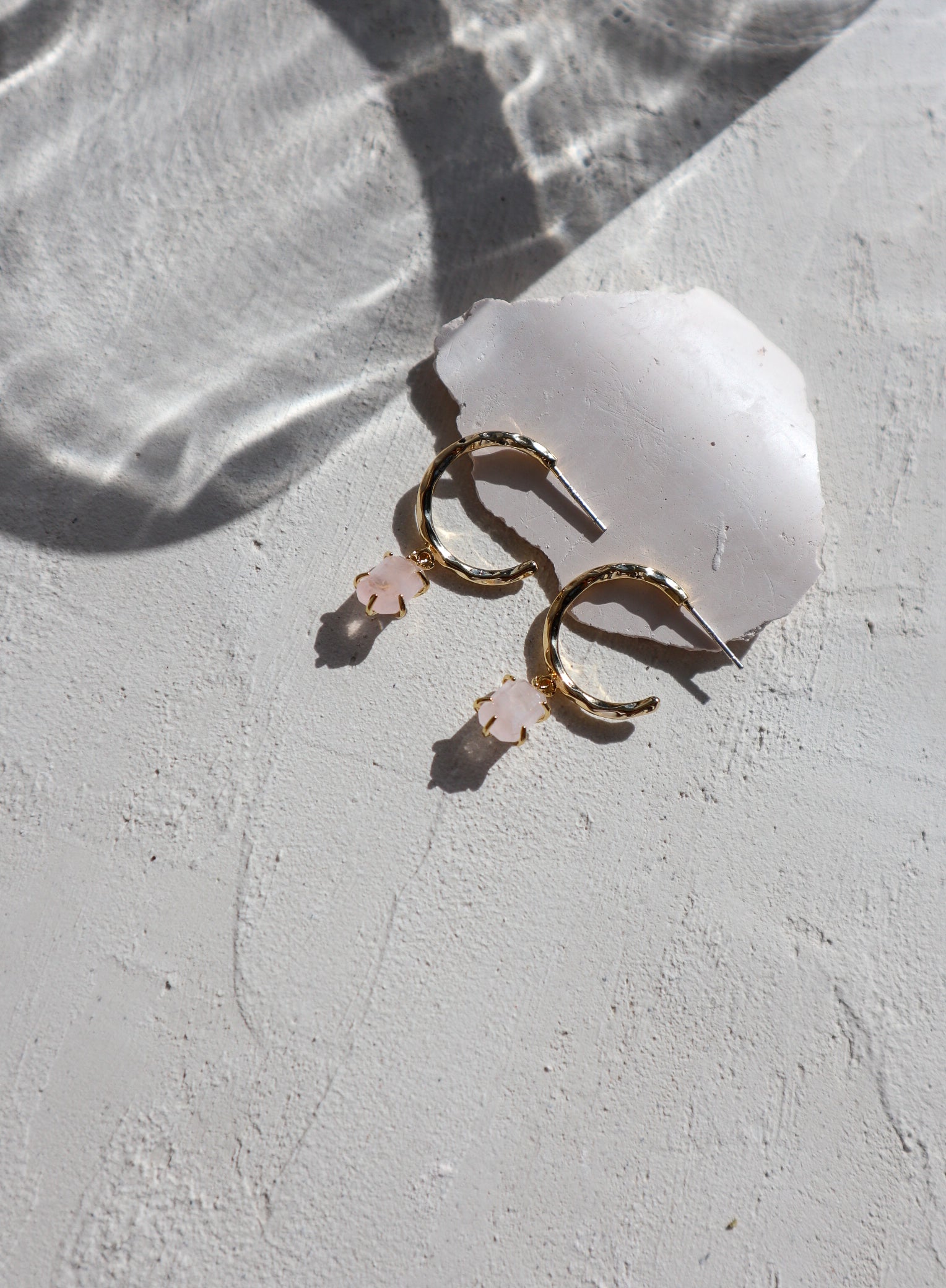 Flow Stone Drop Hoop Earrings image 10