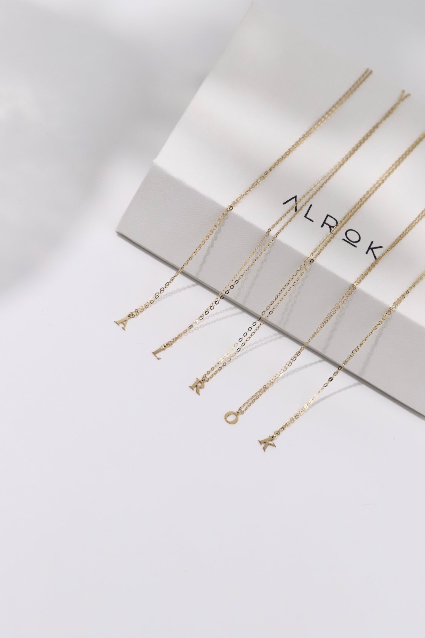 14K Gold Initial Necklace image 2