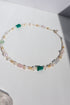 Green Onyx + Freshwater Pearl Beaded Silver Necklace image 3