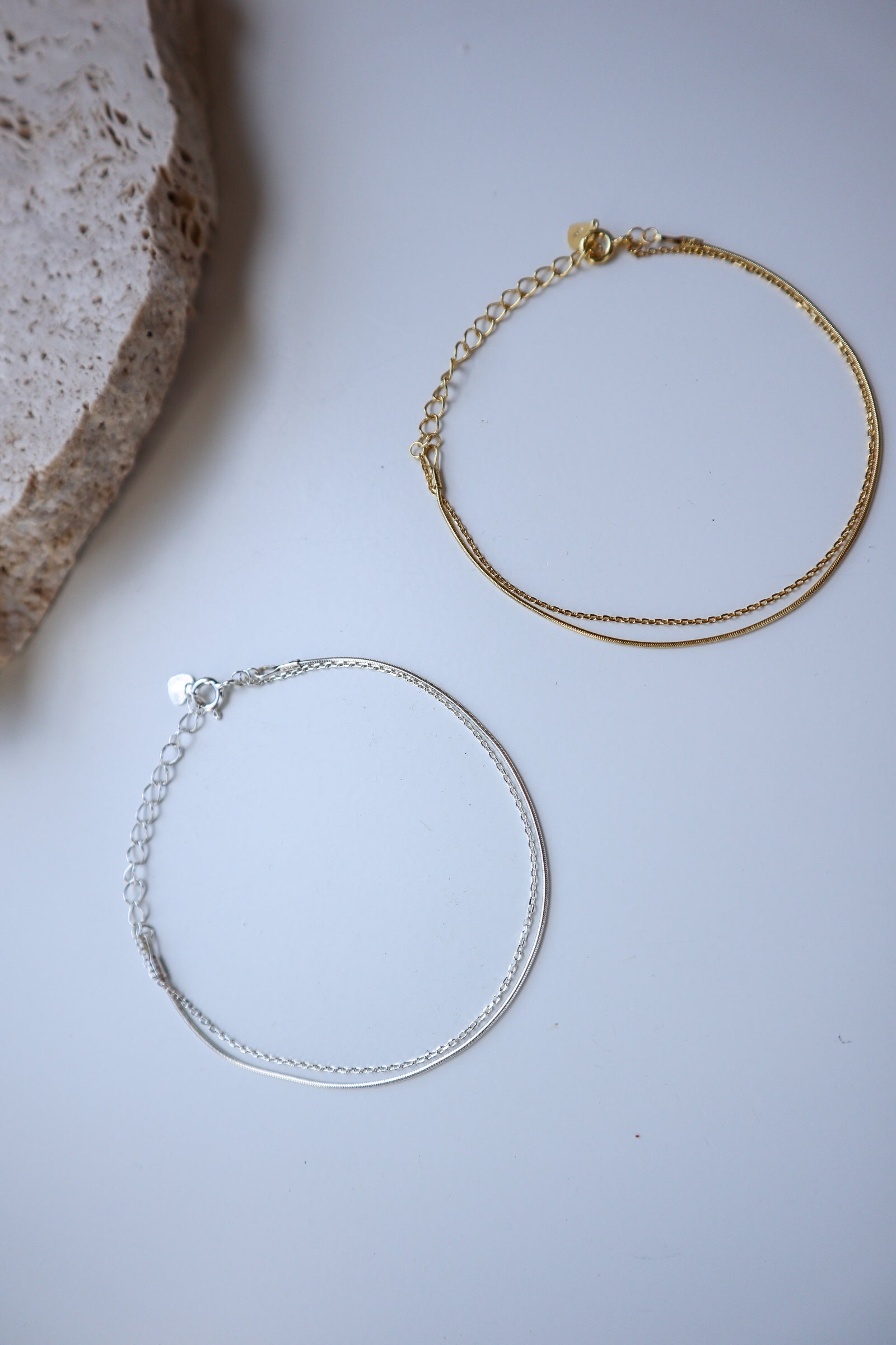 Double Chain Silver Bracelet image 6