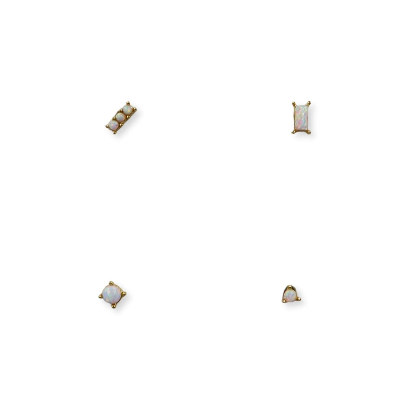 4 set Opal Stud Earrings image 0
