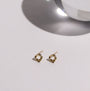 10K Gold Twisted Circle Studs
