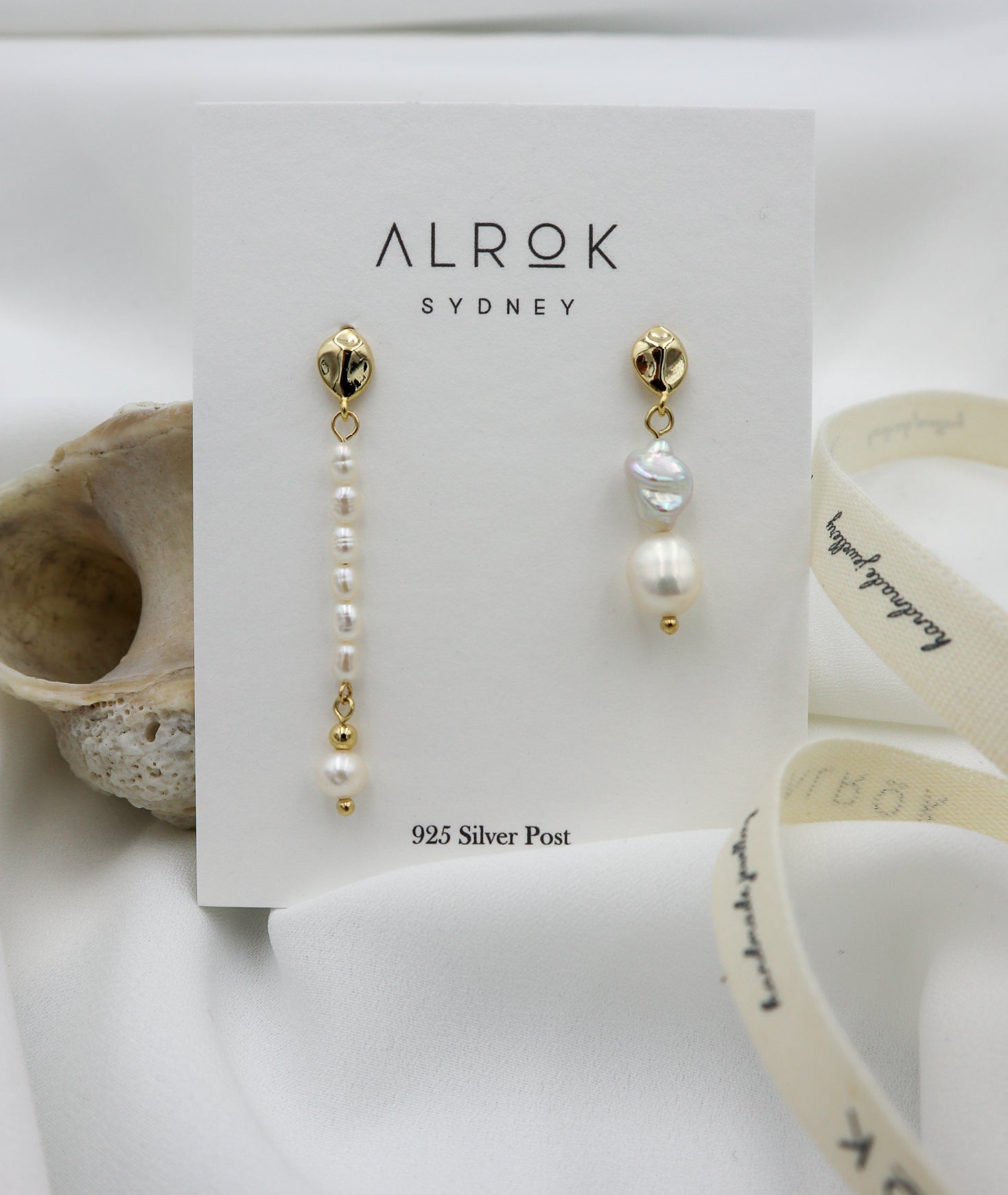 Amber Pearl Drop Earrings image 4