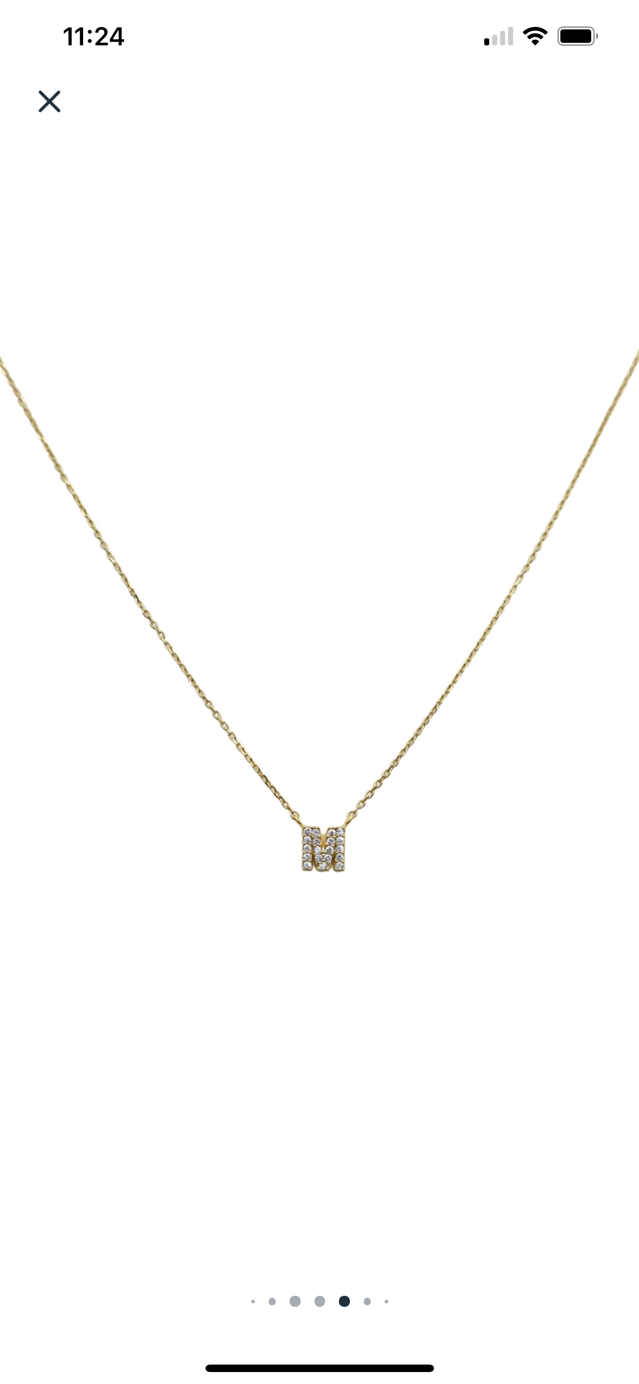 Cubic Initial Silver Necklace image 12