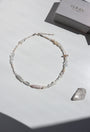 Rock Crystal + Freshwater Pearl Beaded Silver Necklace image 0
