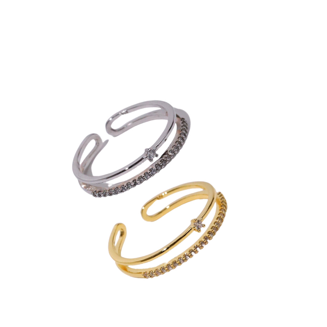 SRC008 Adjustable Double Cubic Ring  image 0