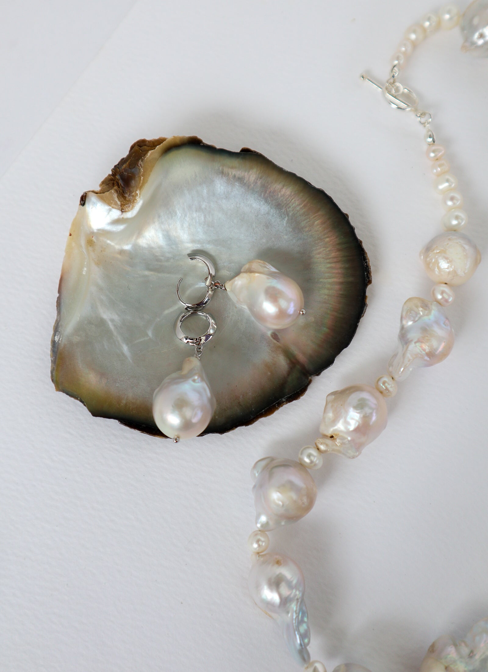 Baroque Pearl Drop Earrings image 3