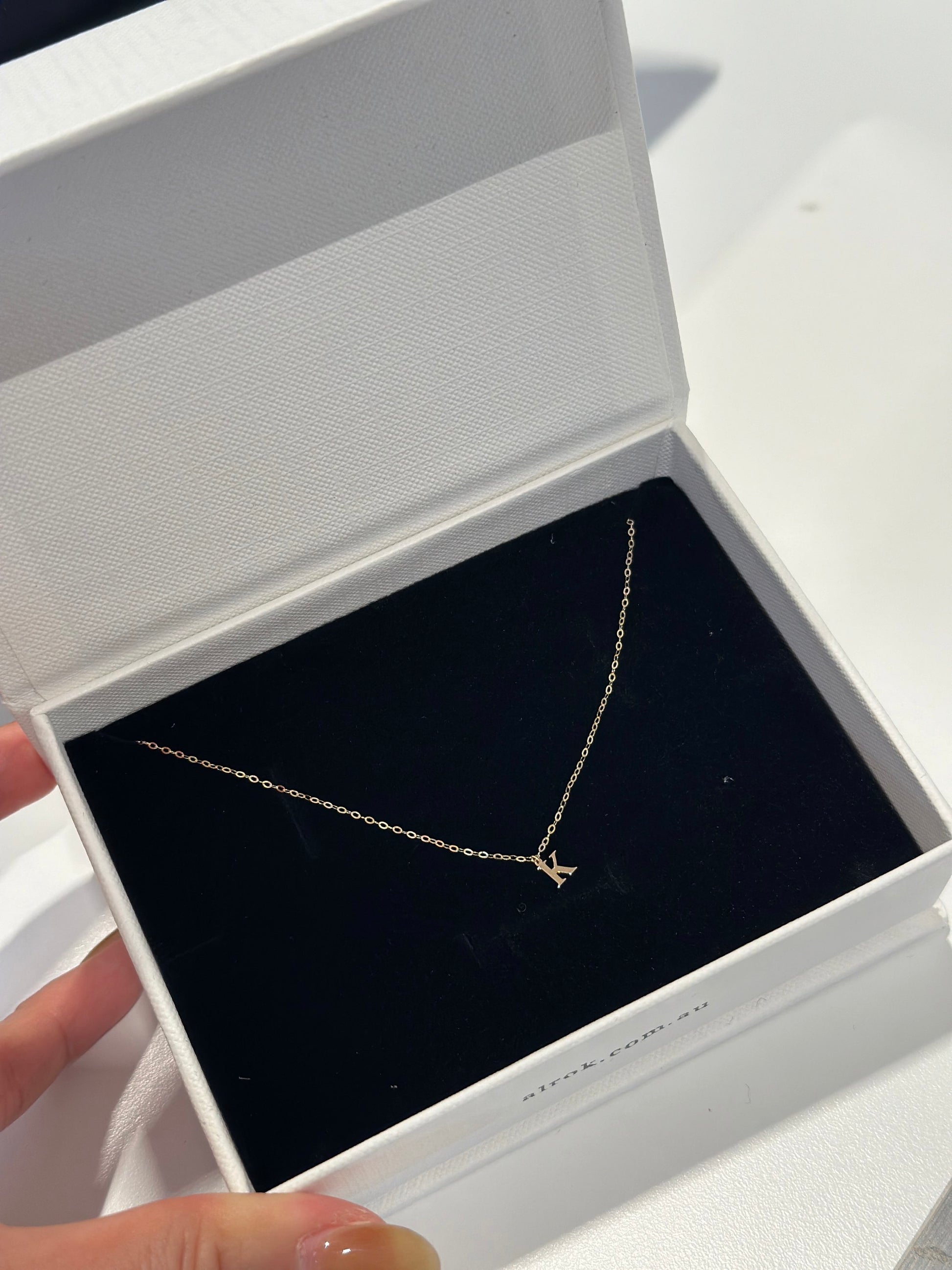 14K Gold Initial Necklace image 6