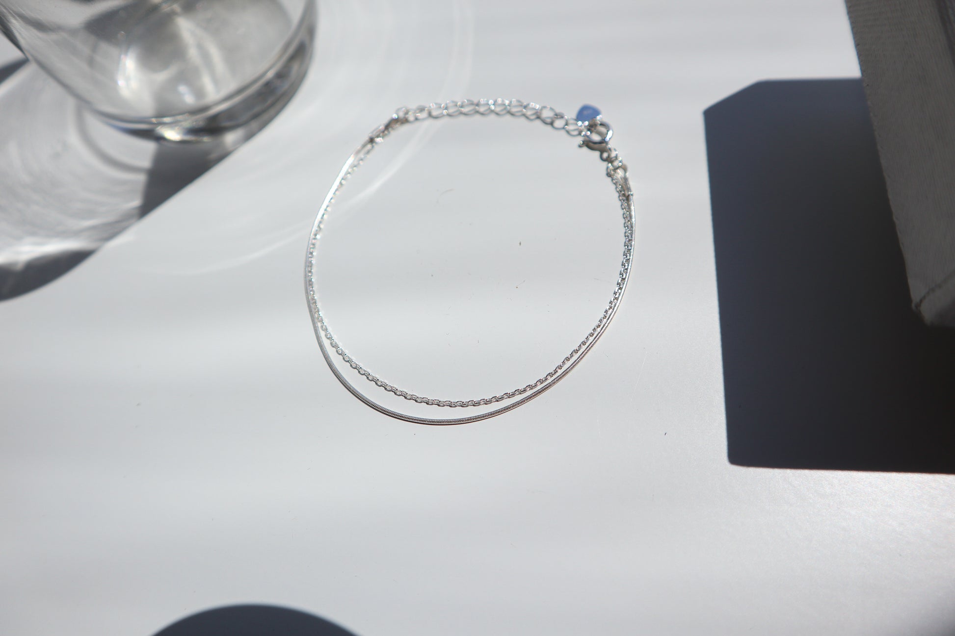 Double Chain Silver Bracelet image 5