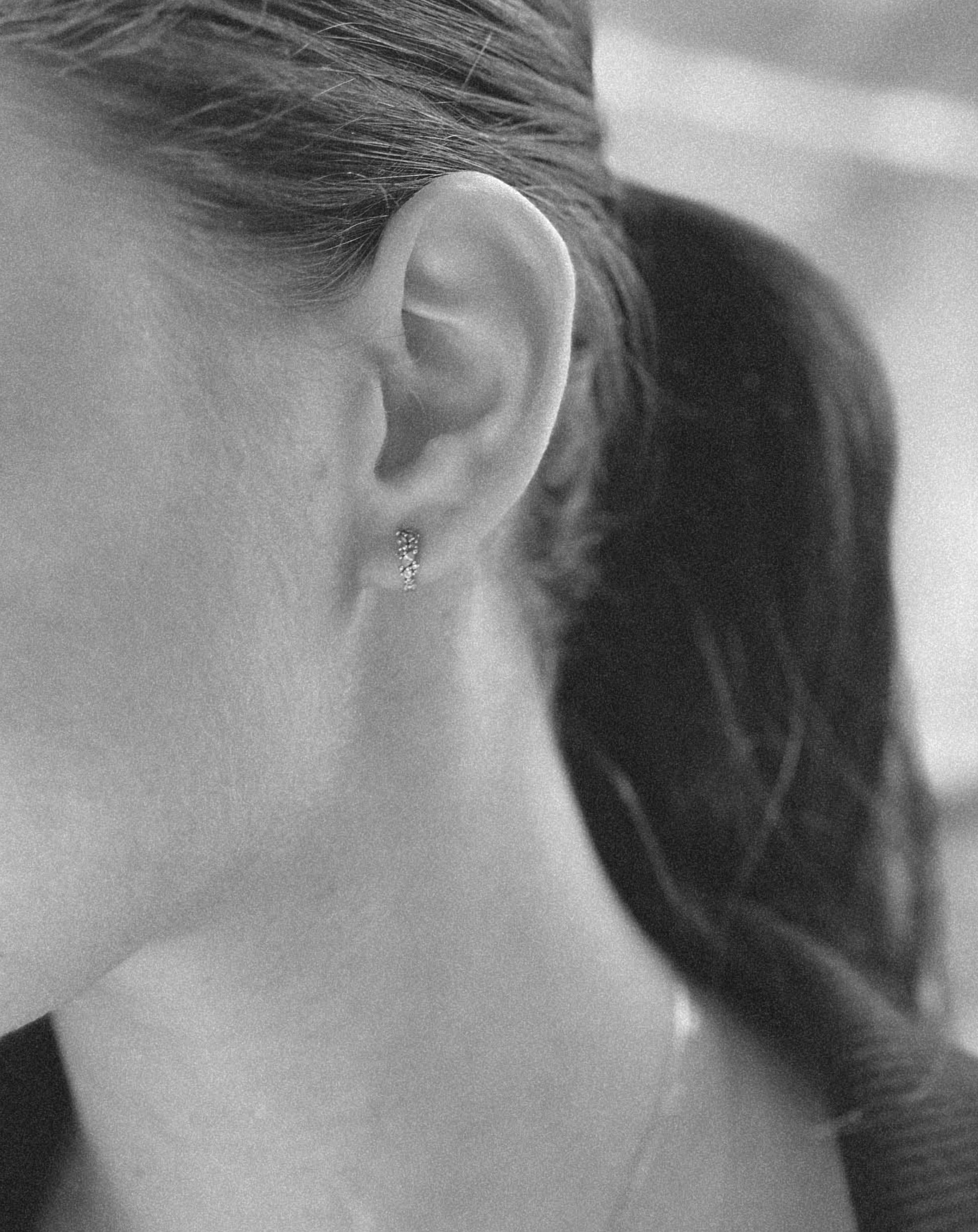 Cubic Cluster Huggie Earrings image 1