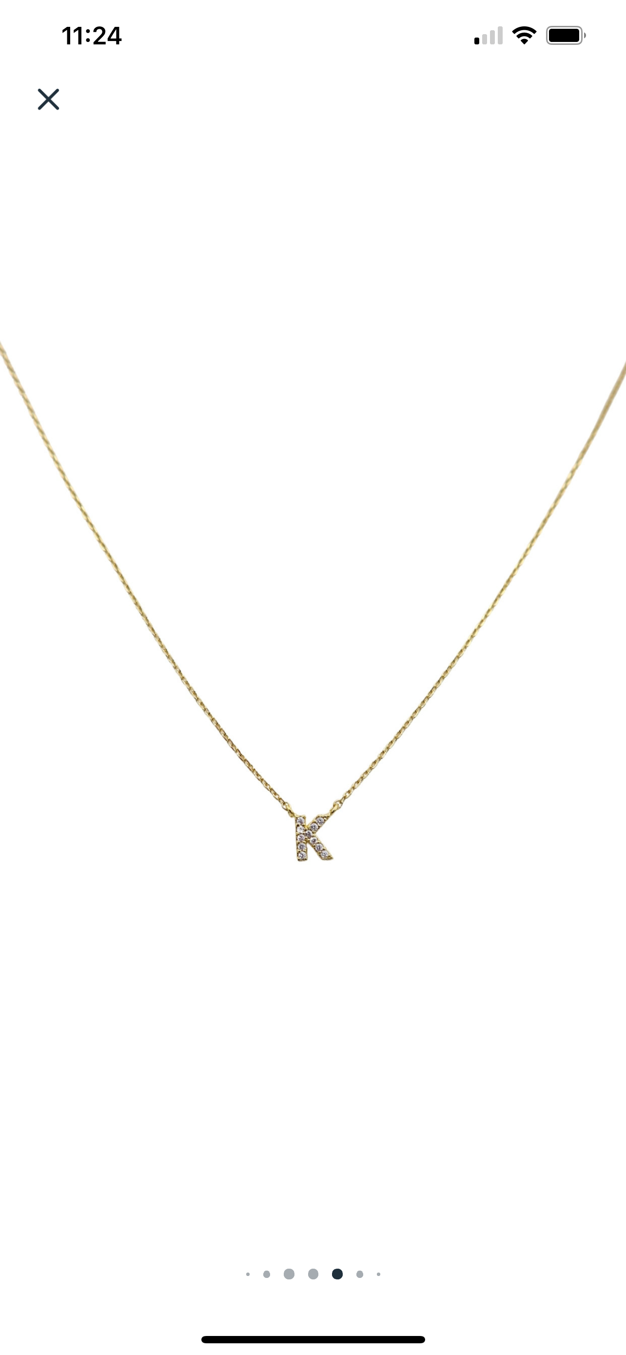 Cubic Initial Silver Necklace image 5