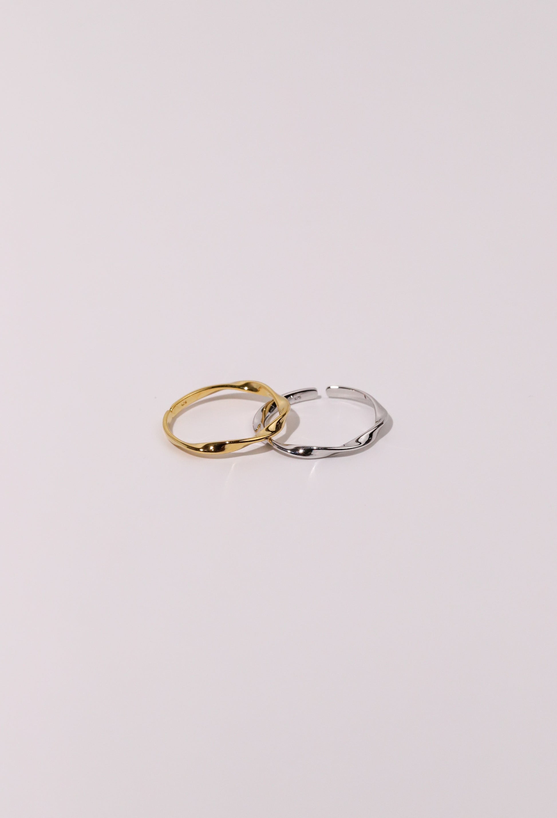 SRR002 Adjustable Twisted Silver Ring  image 0