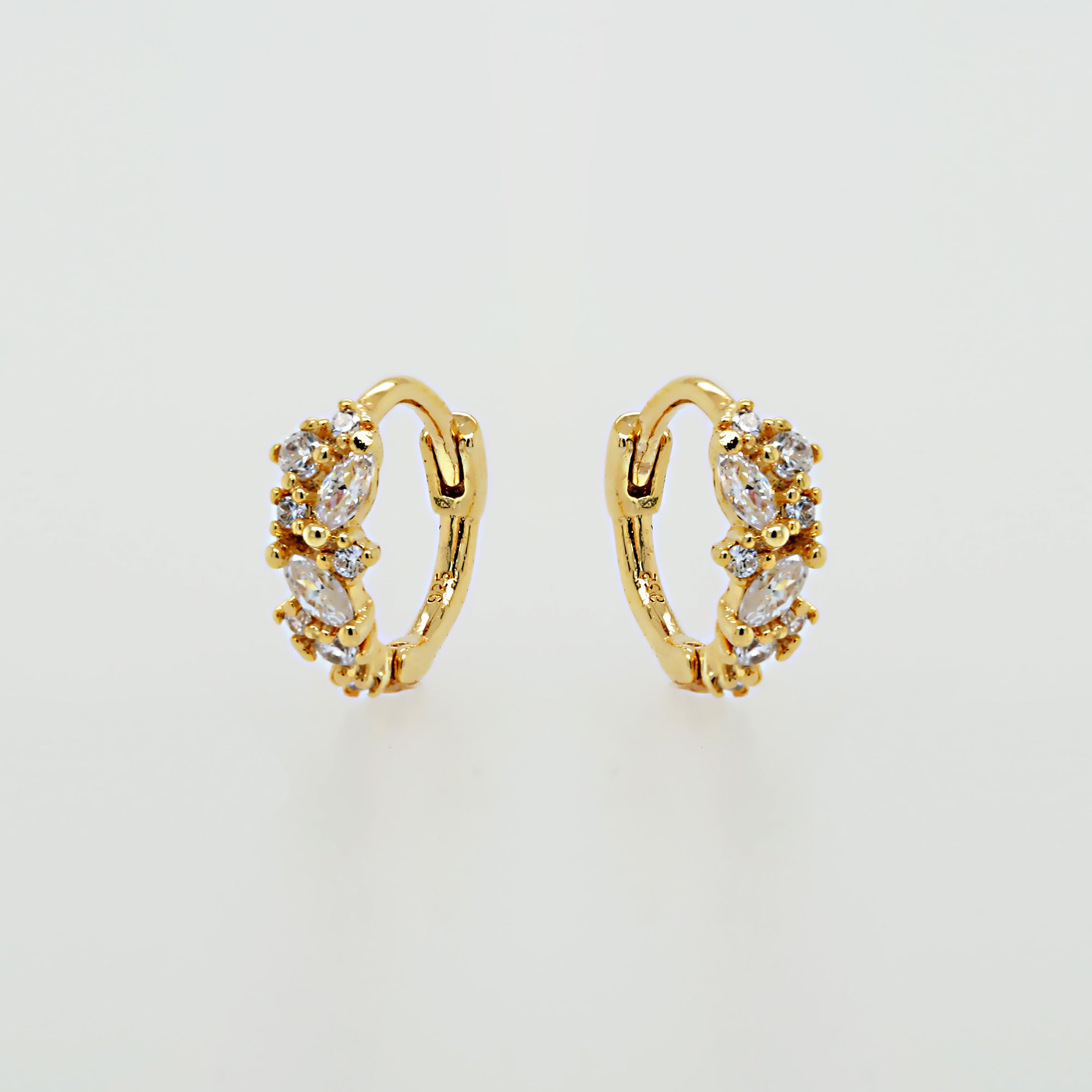 Cubic Cluster Huggie Earrings image 0