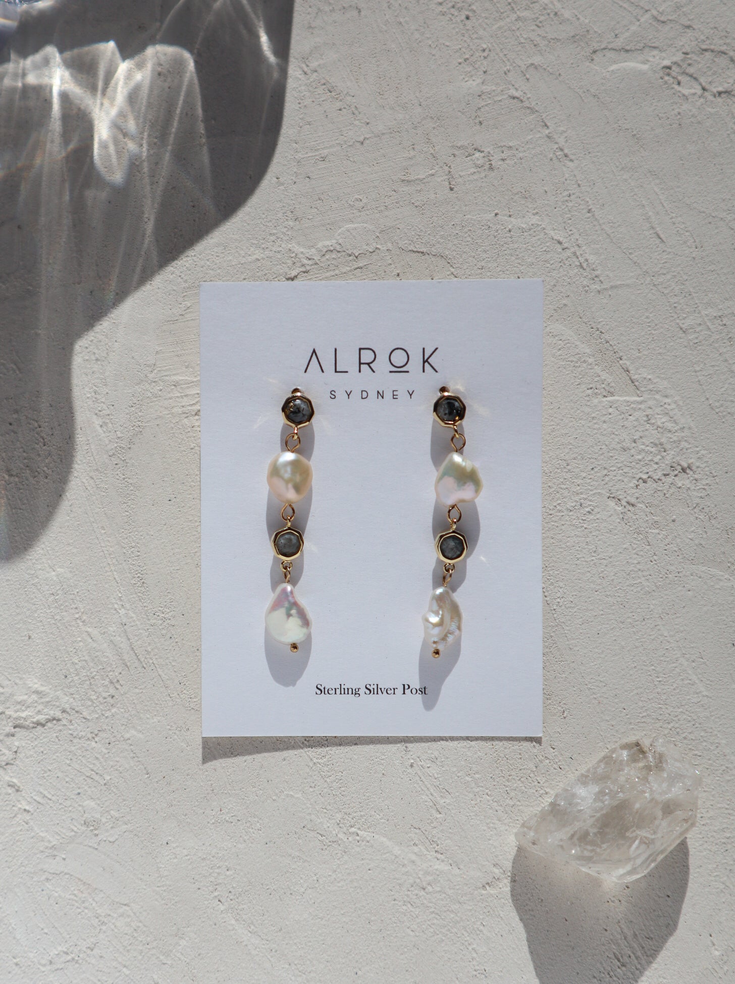 Mumm Crystal + Pearl Drop Earrings   image 8