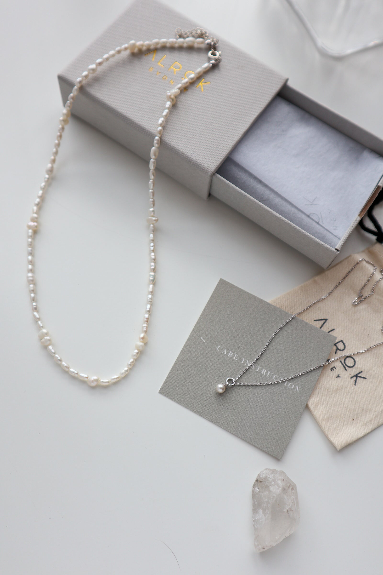 Cavier Pearl Gold Plated Silver Necklace image 5