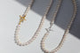 Round Pearl Silver Toggle Necklace image 0