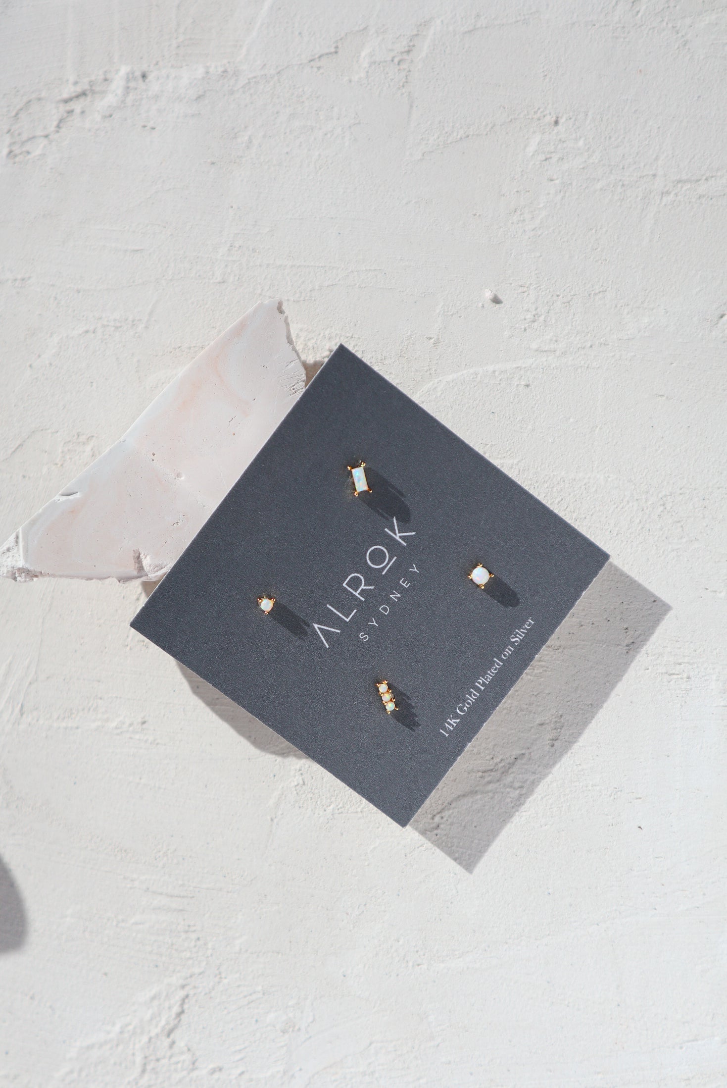 4 set Opal Stud Earrings image 2