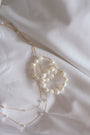 Snow Medium Pearl Hoop Earrings image 0