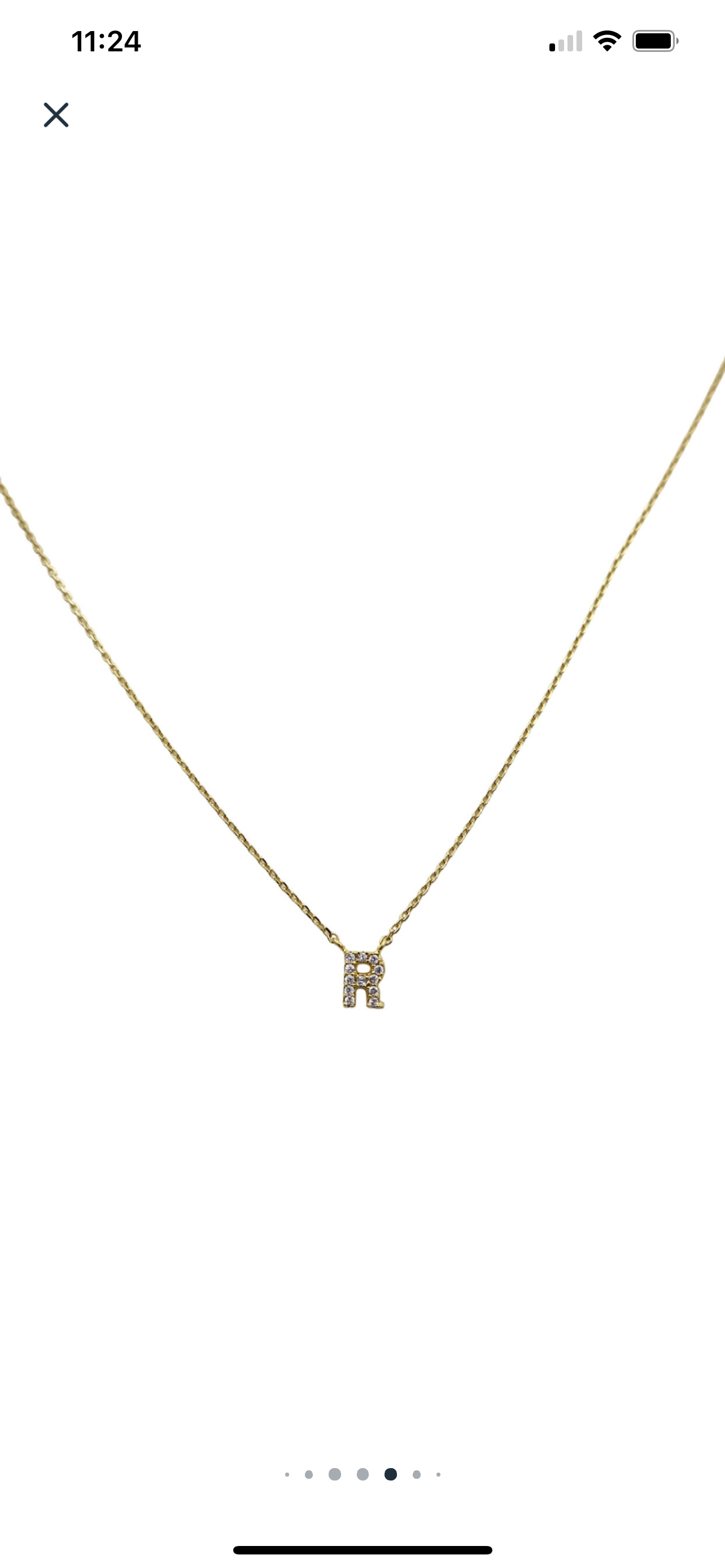 Cubic Initial Silver Necklace image 11