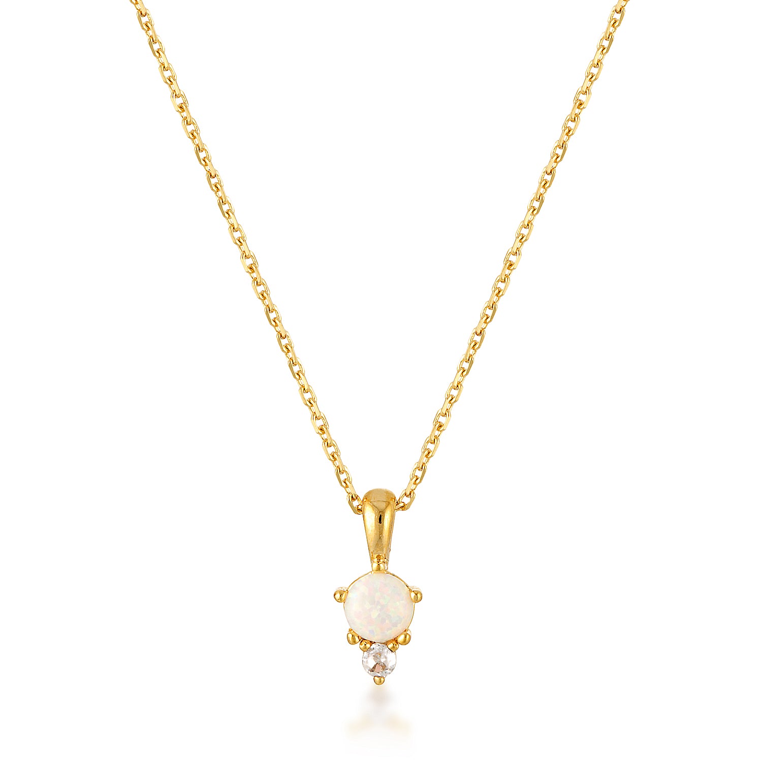 Opal Silver Necklace image 0