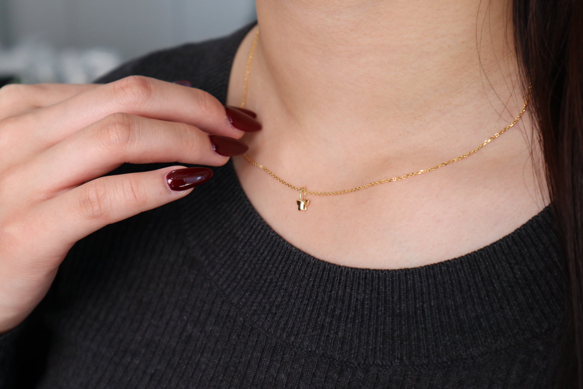 Plain Little Butterfly Necklace