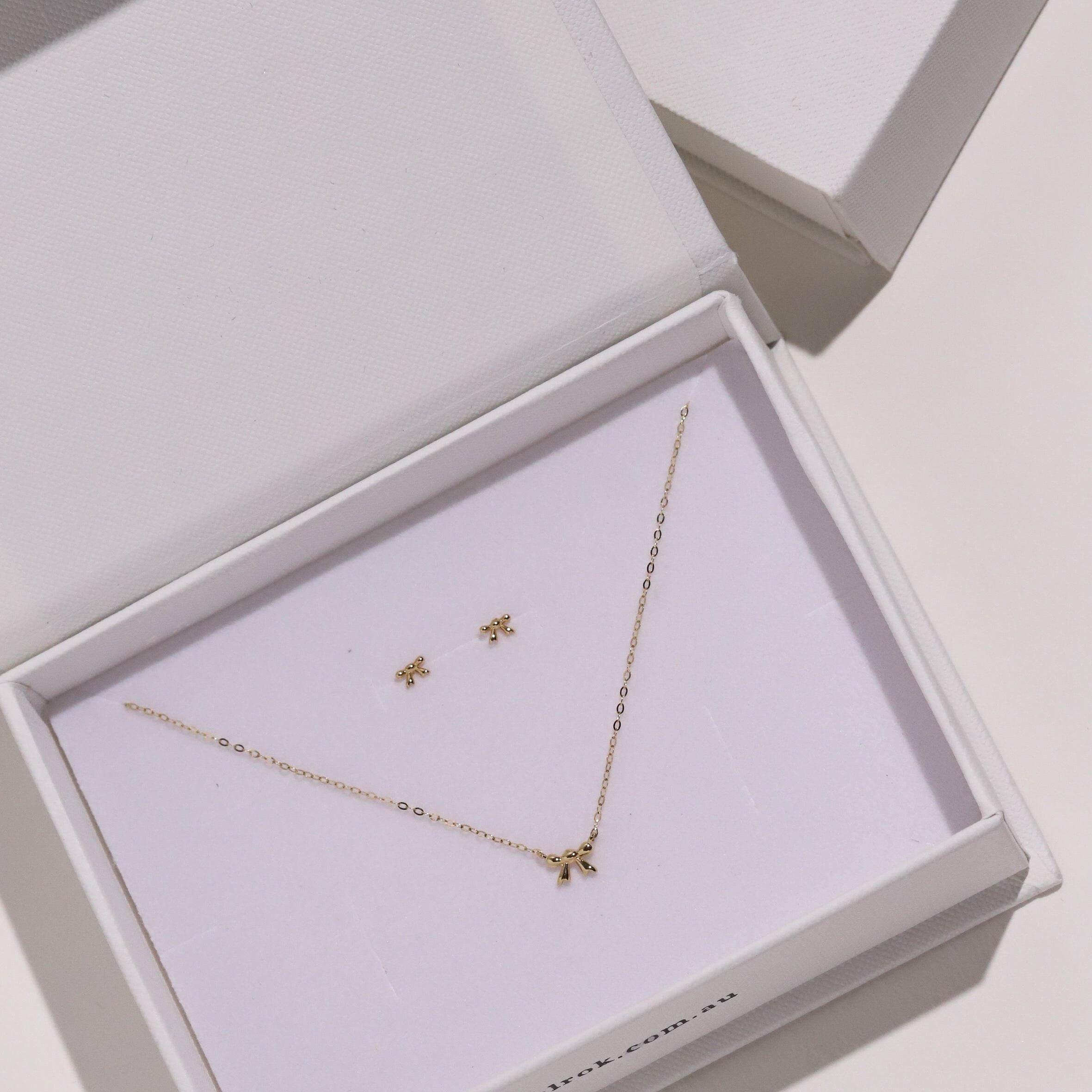 Tiny Bow 14K Gold Earrings