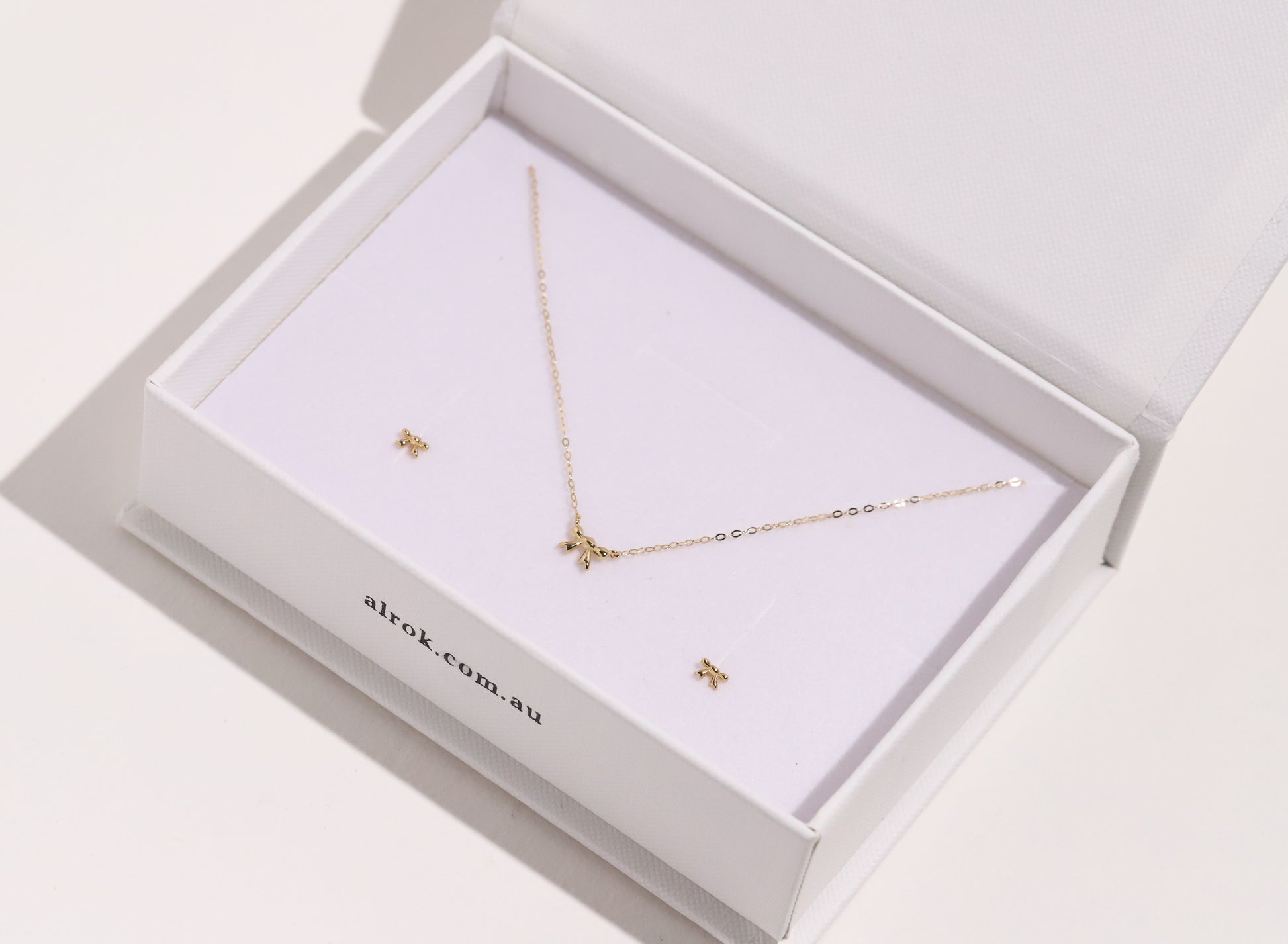 Tiny Bow 14K Gold Earrings