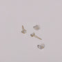 10K Gold Simple Opal Studs