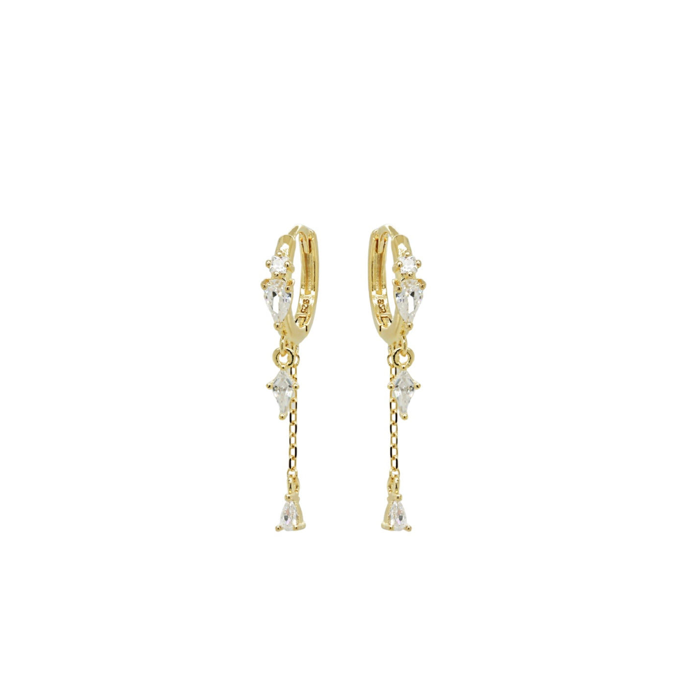 Verde Chain Drop Hoops