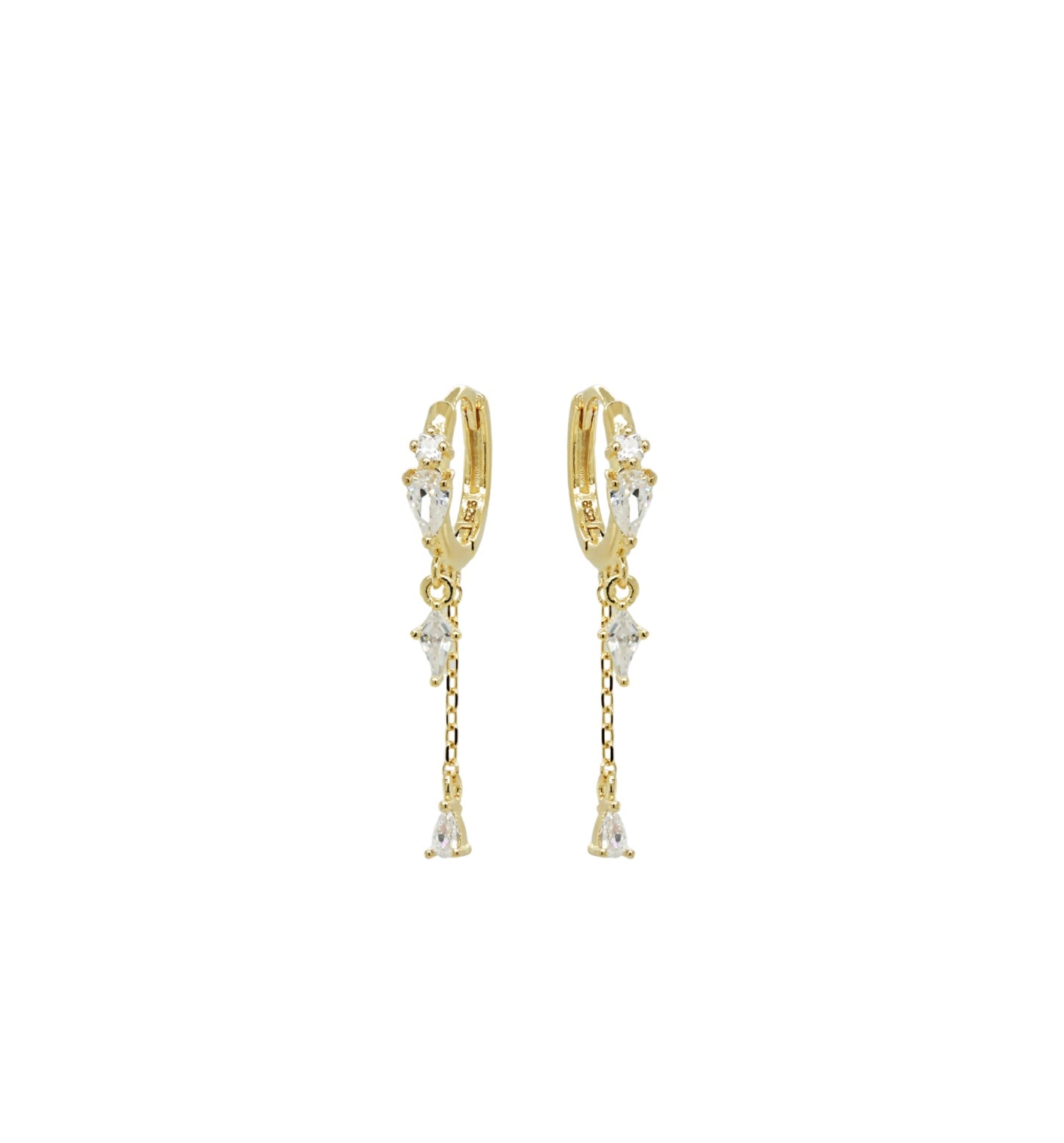 Verde Chain Drop Hoops