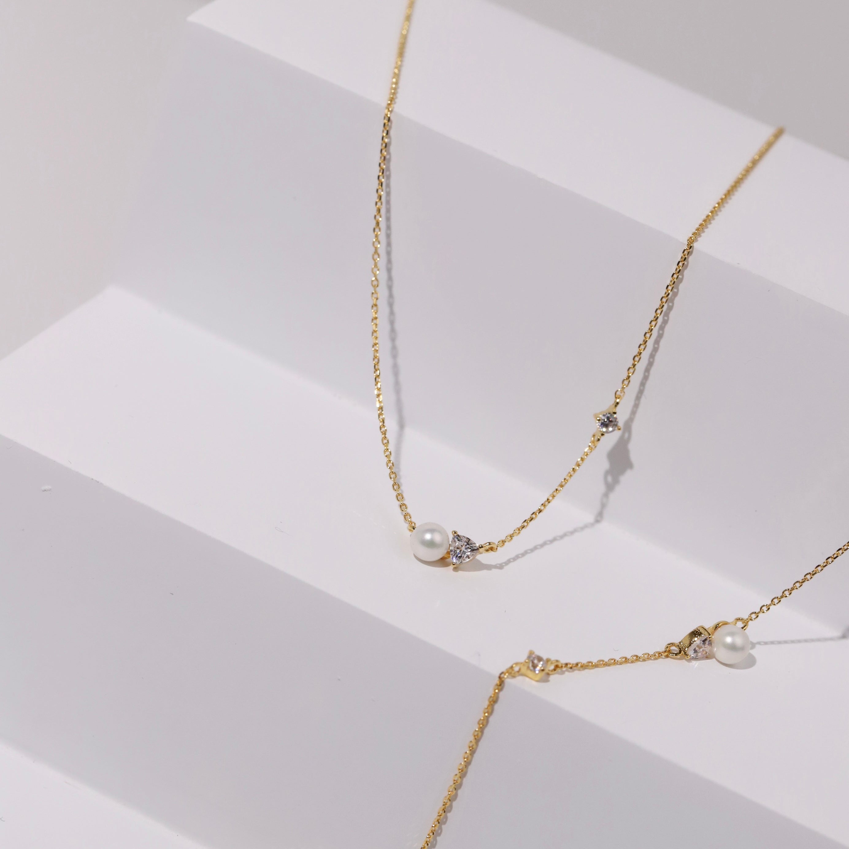 Stella Pearl Necklace Bracelet Set