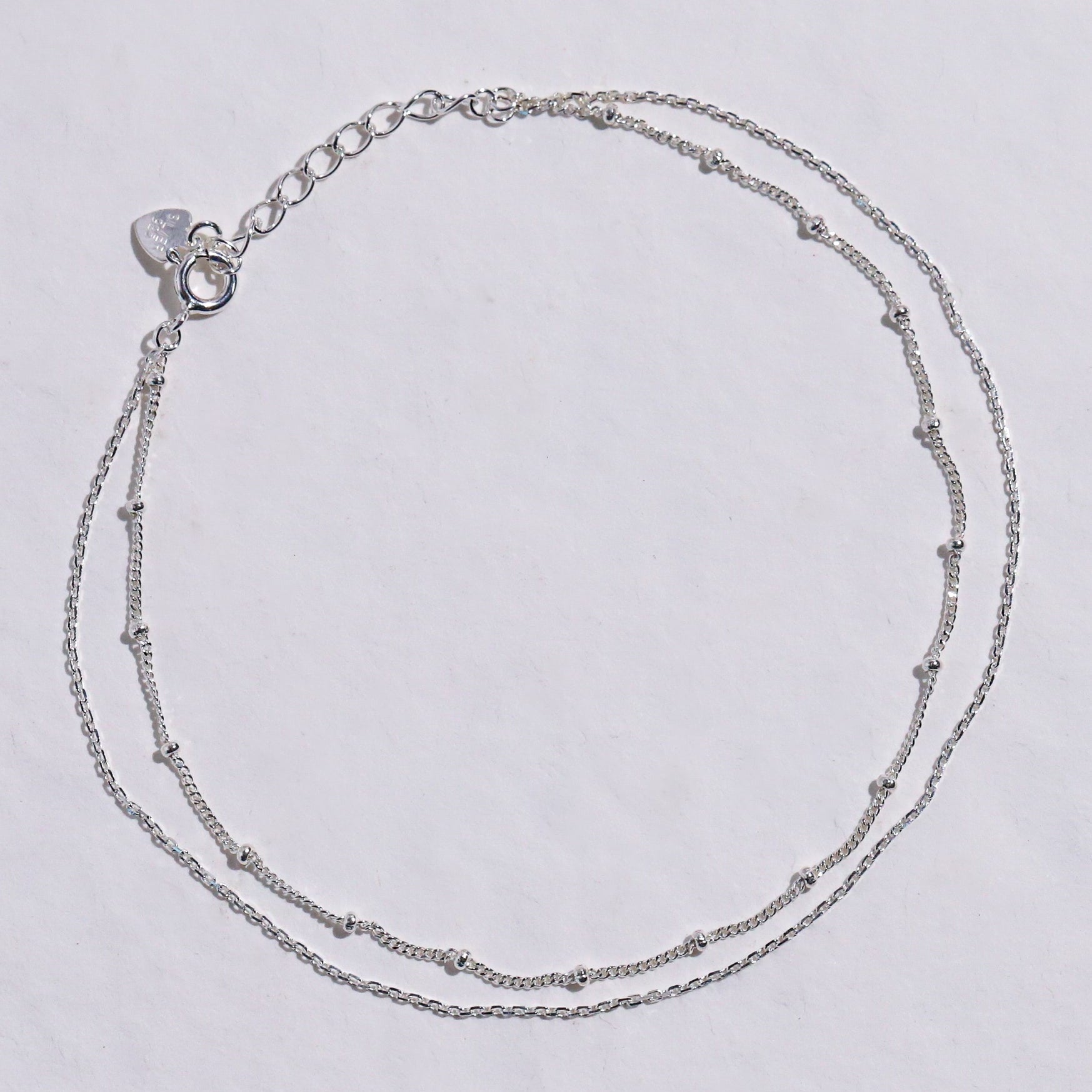 Dainty Double Ball Chain Anklet
