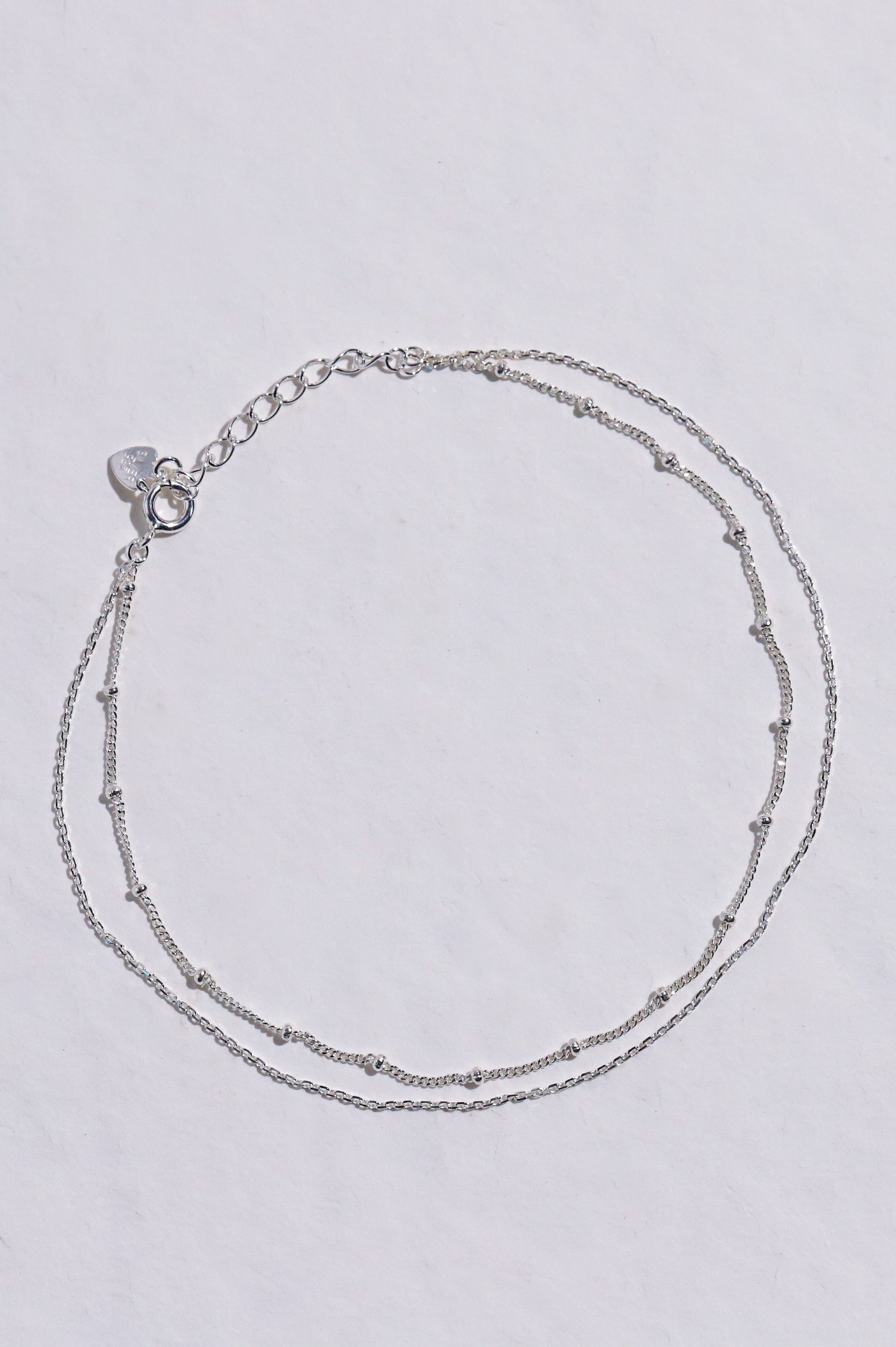 Dainty Double Ball Chain Anklet
