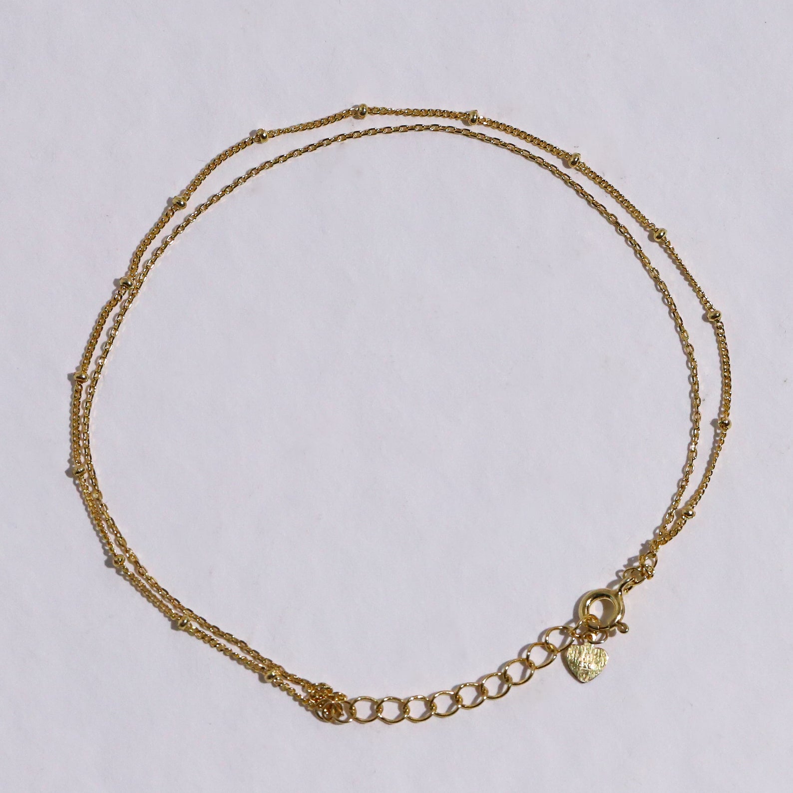 Dainty Double Ball Chain Anklet