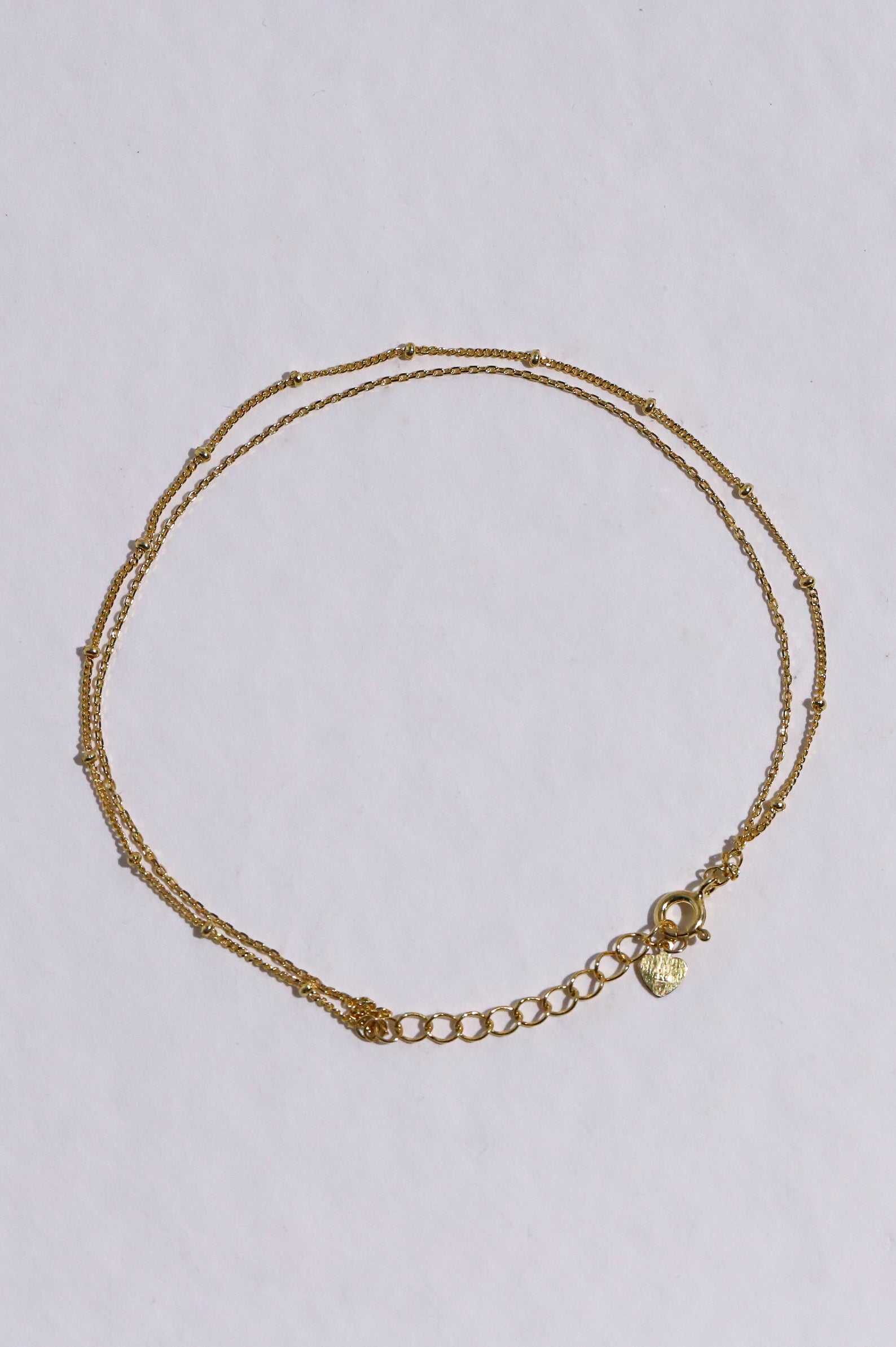 Dainty Double Ball Chain Anklet