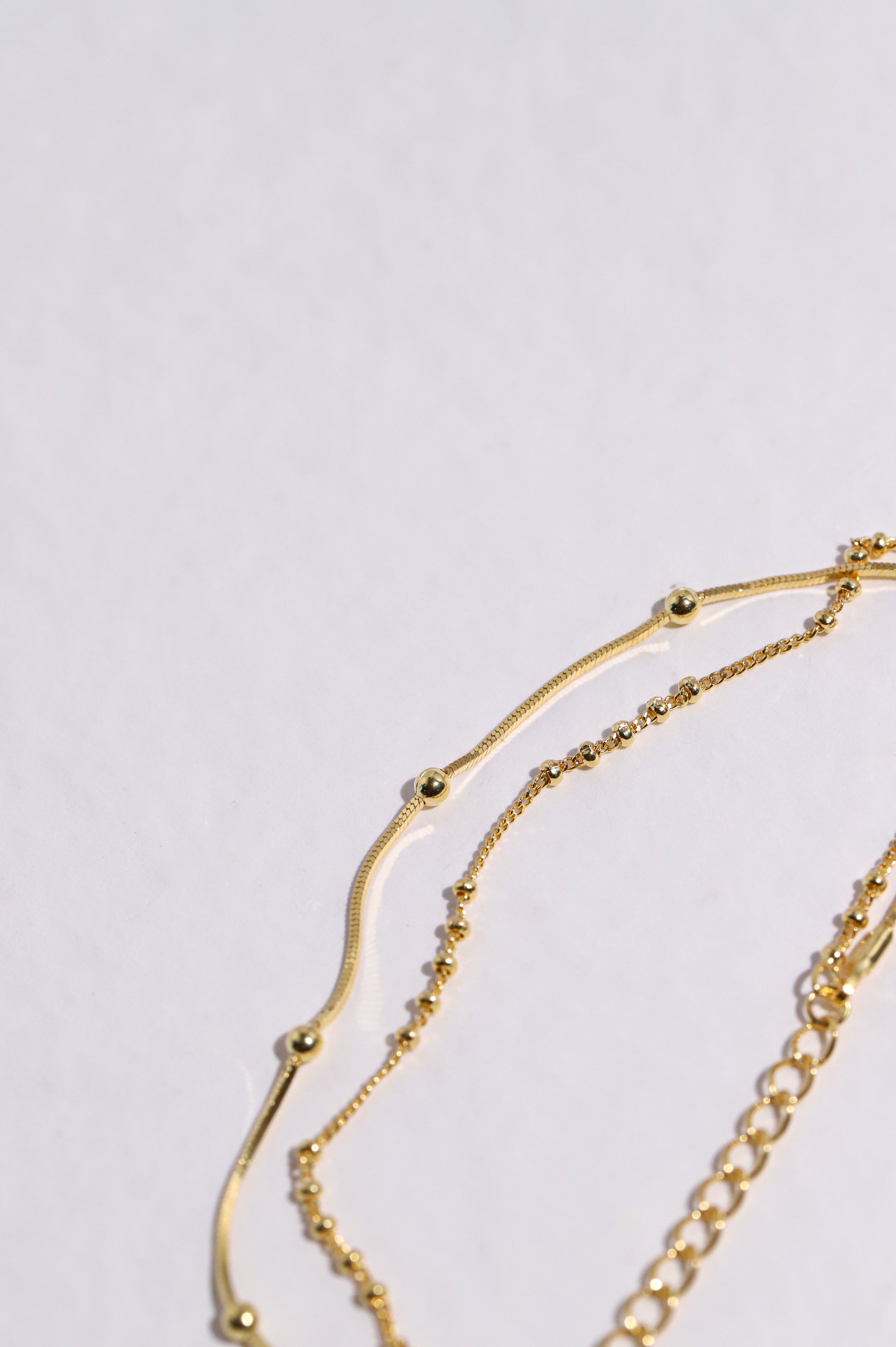 Double Ball Chain Silver Bracelet