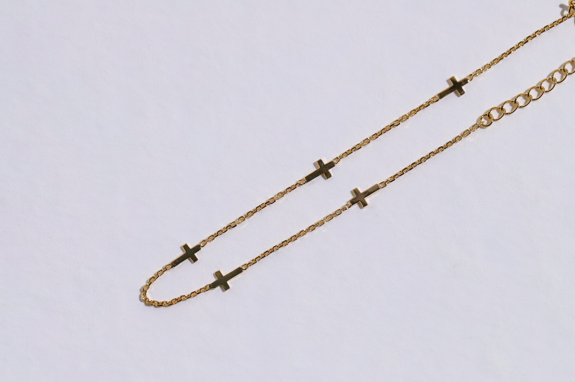 Multiple Cross Chain Bracelet