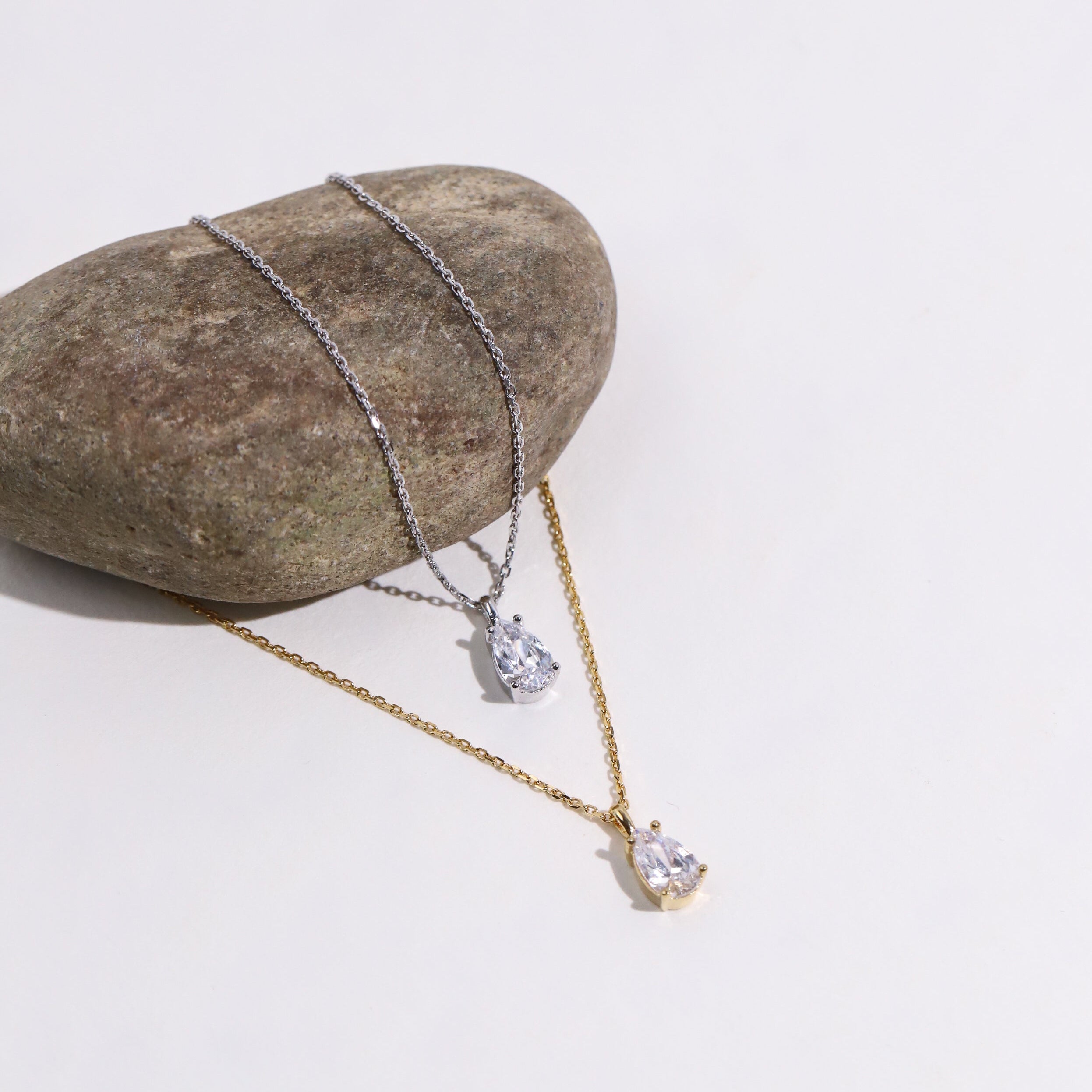 Cubic Teardrop Necklace