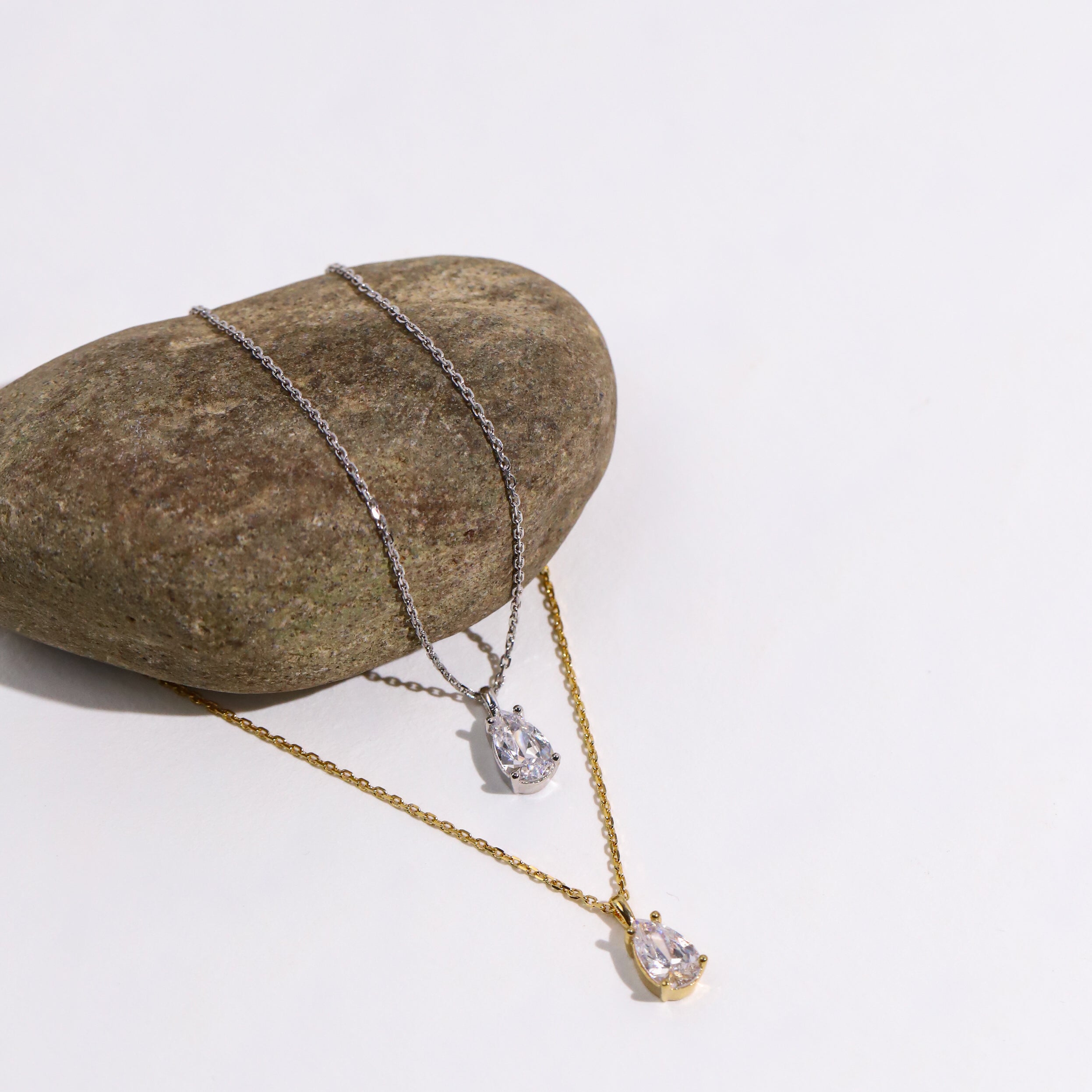 Cubic Teardrop Necklace